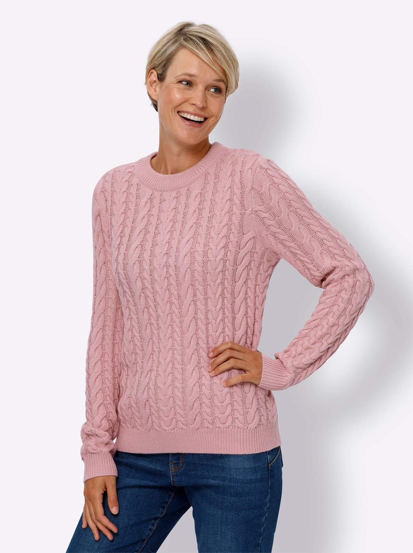 Classic Basics Rundhalspullover "Langarm-Pullover" günstig online kaufen
