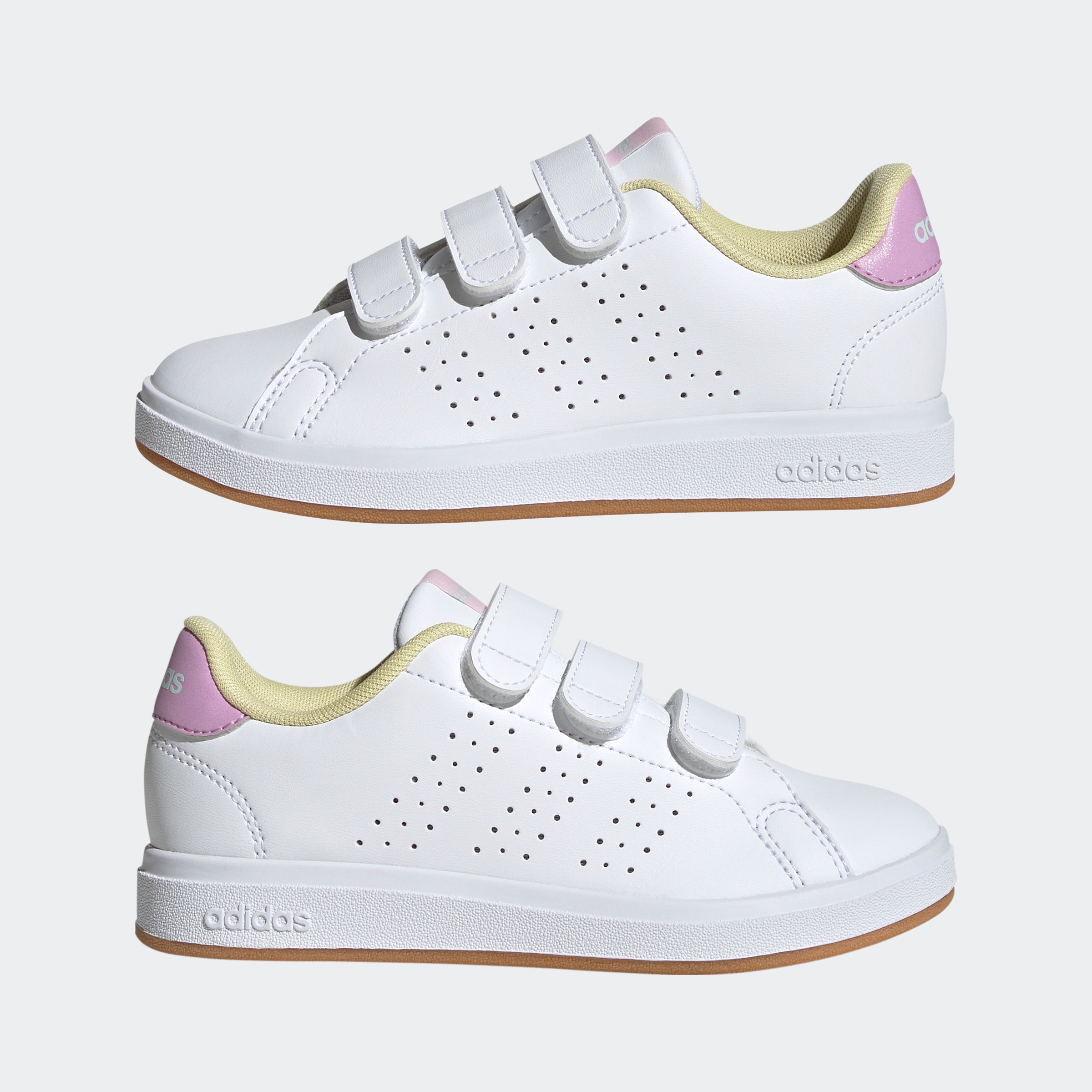 adidas Sportswear Klettschuh »ADVANTAGE BASE 2.0 KIDS«, Design auf den Spuren des adidas Stan Smith