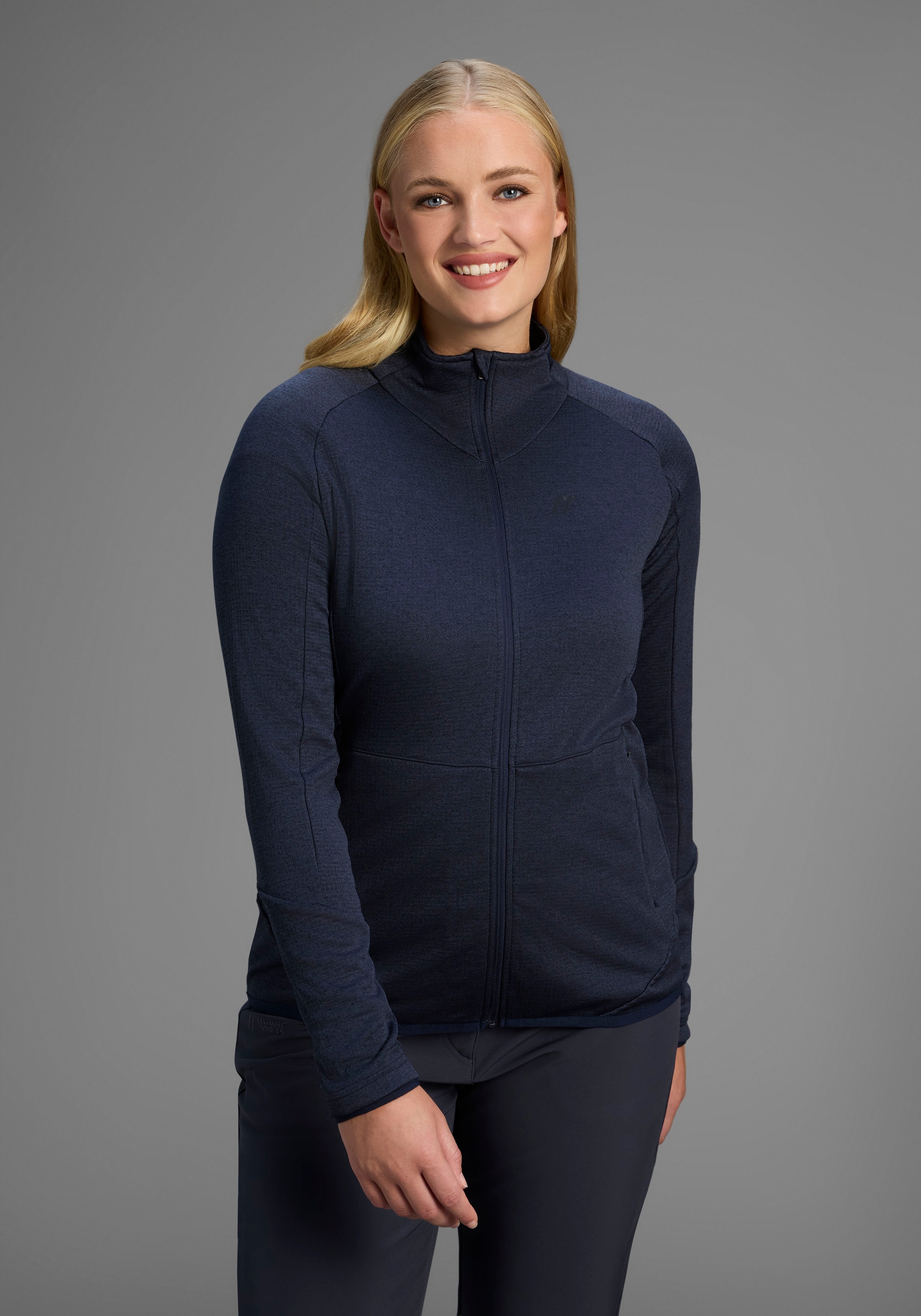 Maier Sports Fleecejacke "DA-MIDLAYERJACKE SINAIA W" mit Wabenstruktur, atmungsaktives und elastisches Material