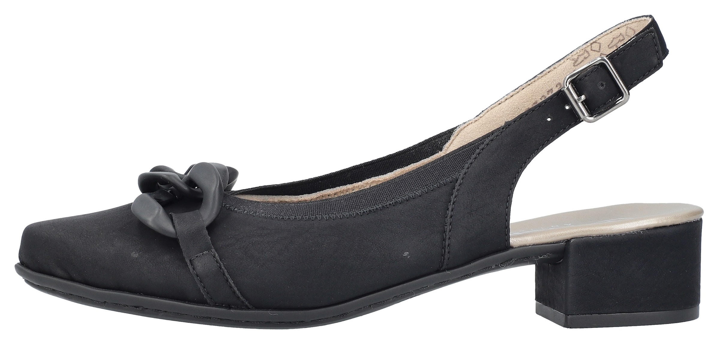 Rieker Slingpumps, Abendschuh, Sommerschuh, Blockabsatz, mit verstellbarem Riemchen