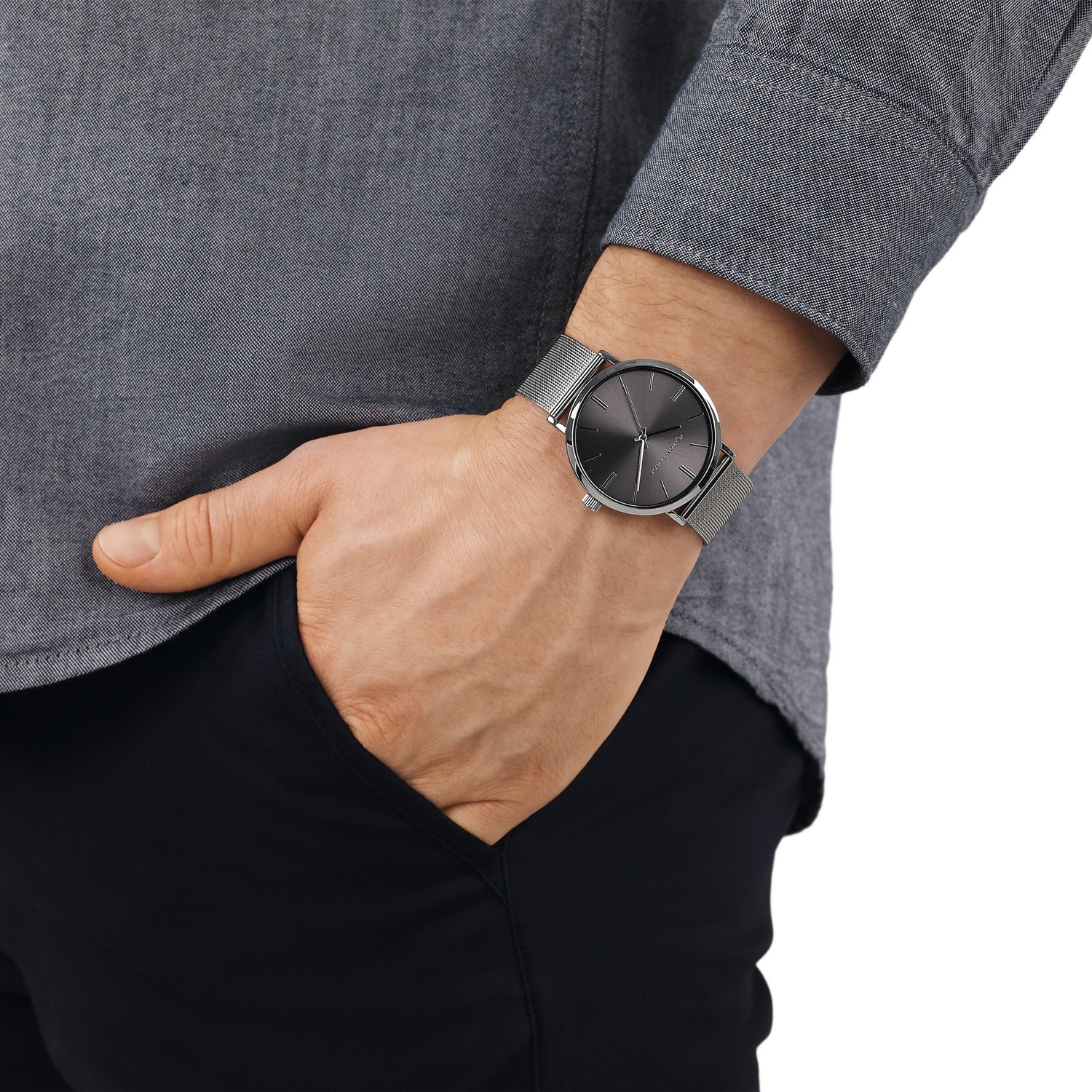 TOM TAILOR Quarzuhr Armbanduhr, Herrenuhr, Edelstahlarmband, analog