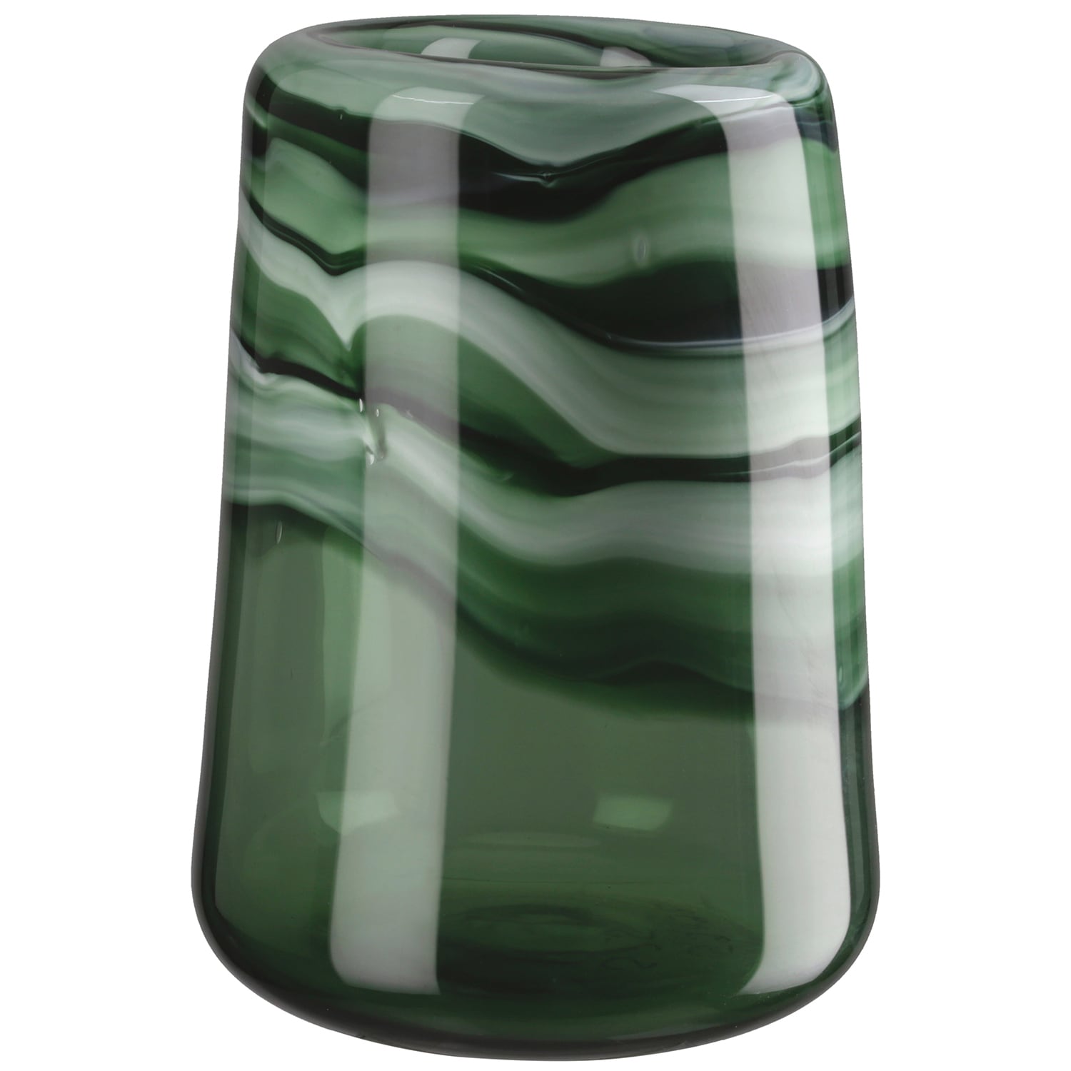 GILDE Tischvase "Verde" handgearbeitet, mundgeblasen, wasserdicht