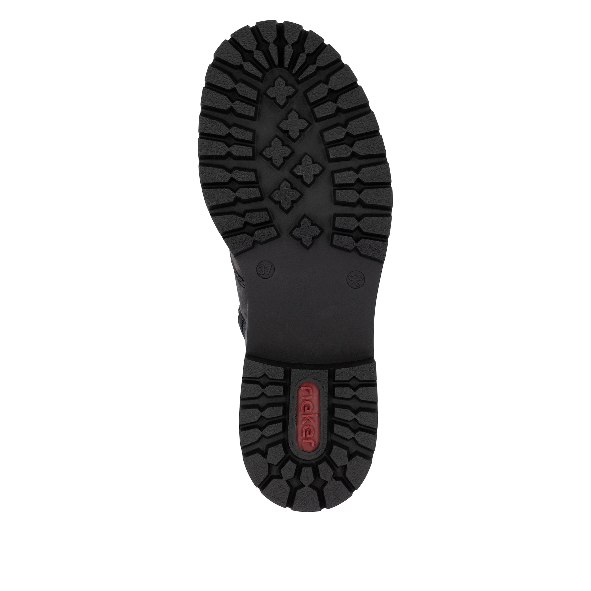 Rieker Schnürboots, Schnürstiefelette, Profilsohle, mit kontrastfarbenem Sohlenrand