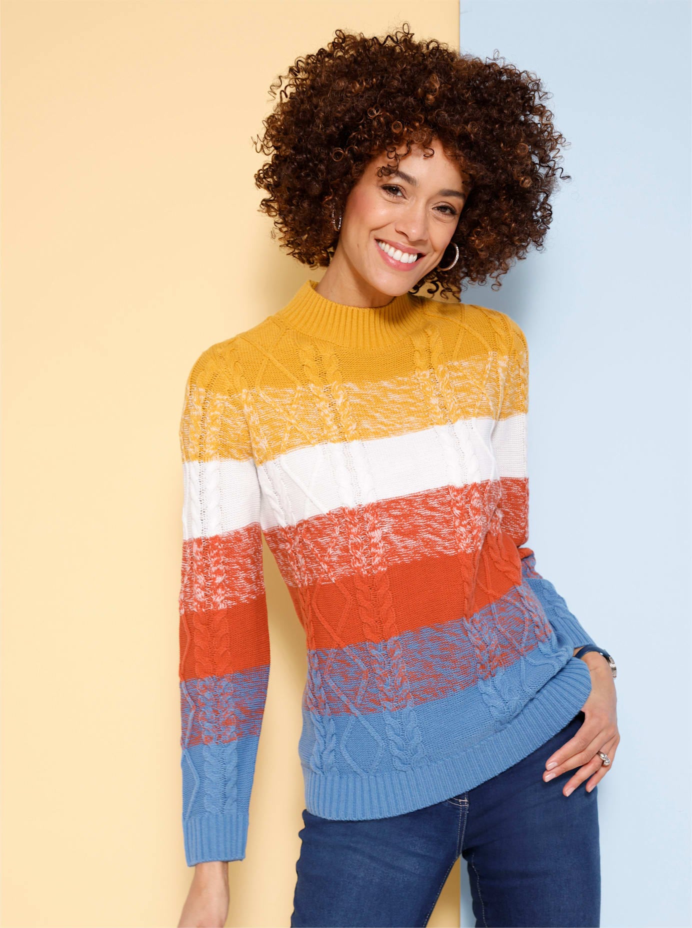 Classic Basics Stehkragenpullover "Rundhals-Pullover" günstig online kaufen