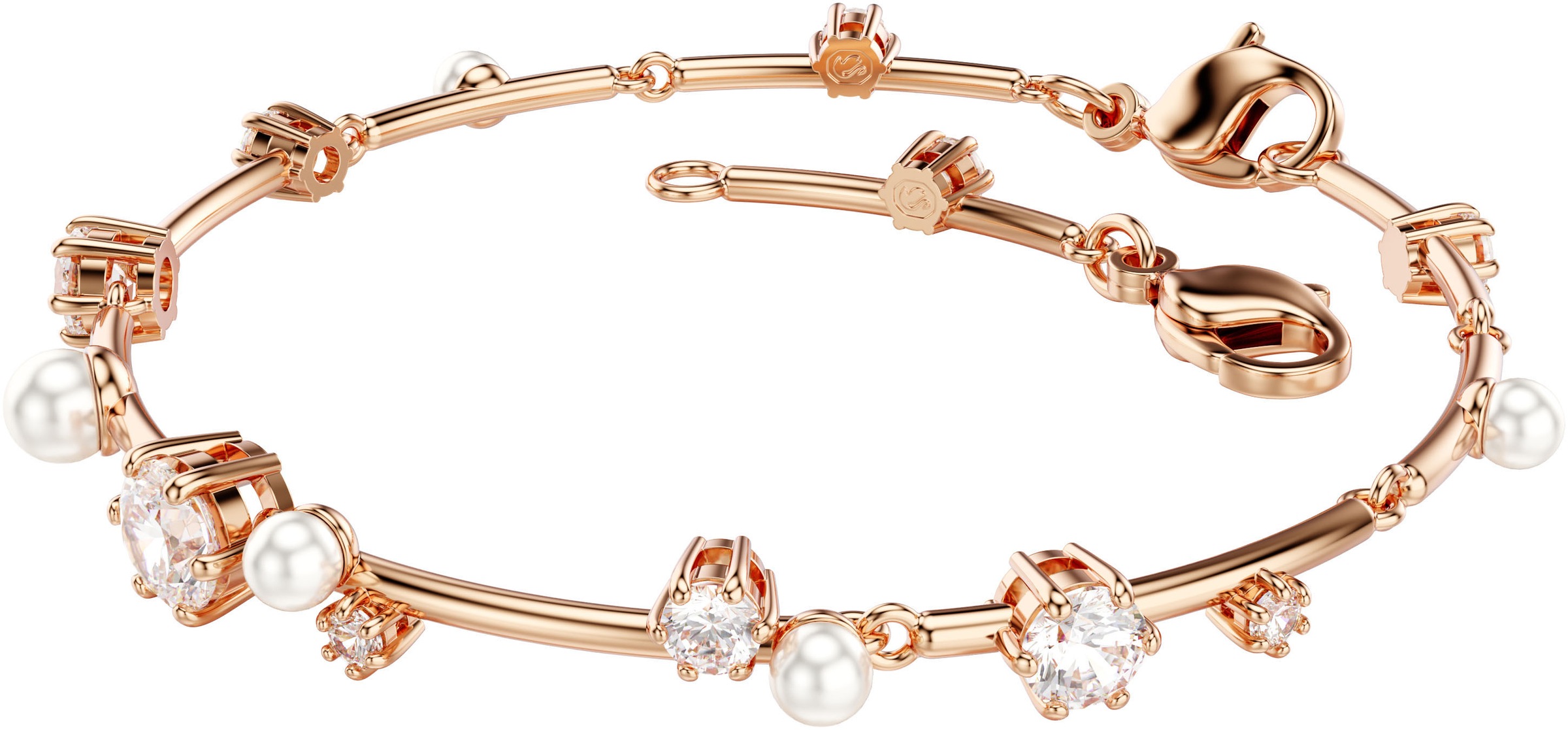 Swarovski Armband »Schmuck Geschenk Constella Tennis Armkette, 5707511, 5729505«, mit Swarovski® Kristall - mit Swarovski® Perle