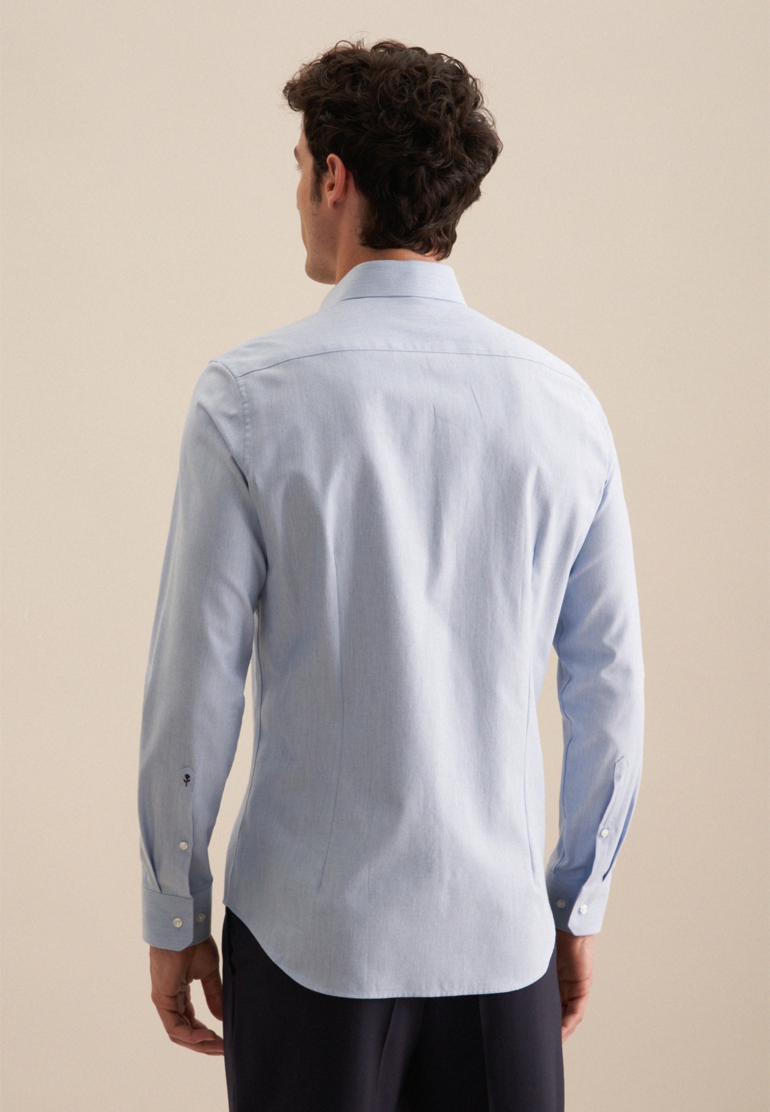 seidensticker Flanellhemd »Slim«, Slim Langarm Kentkragen Uni