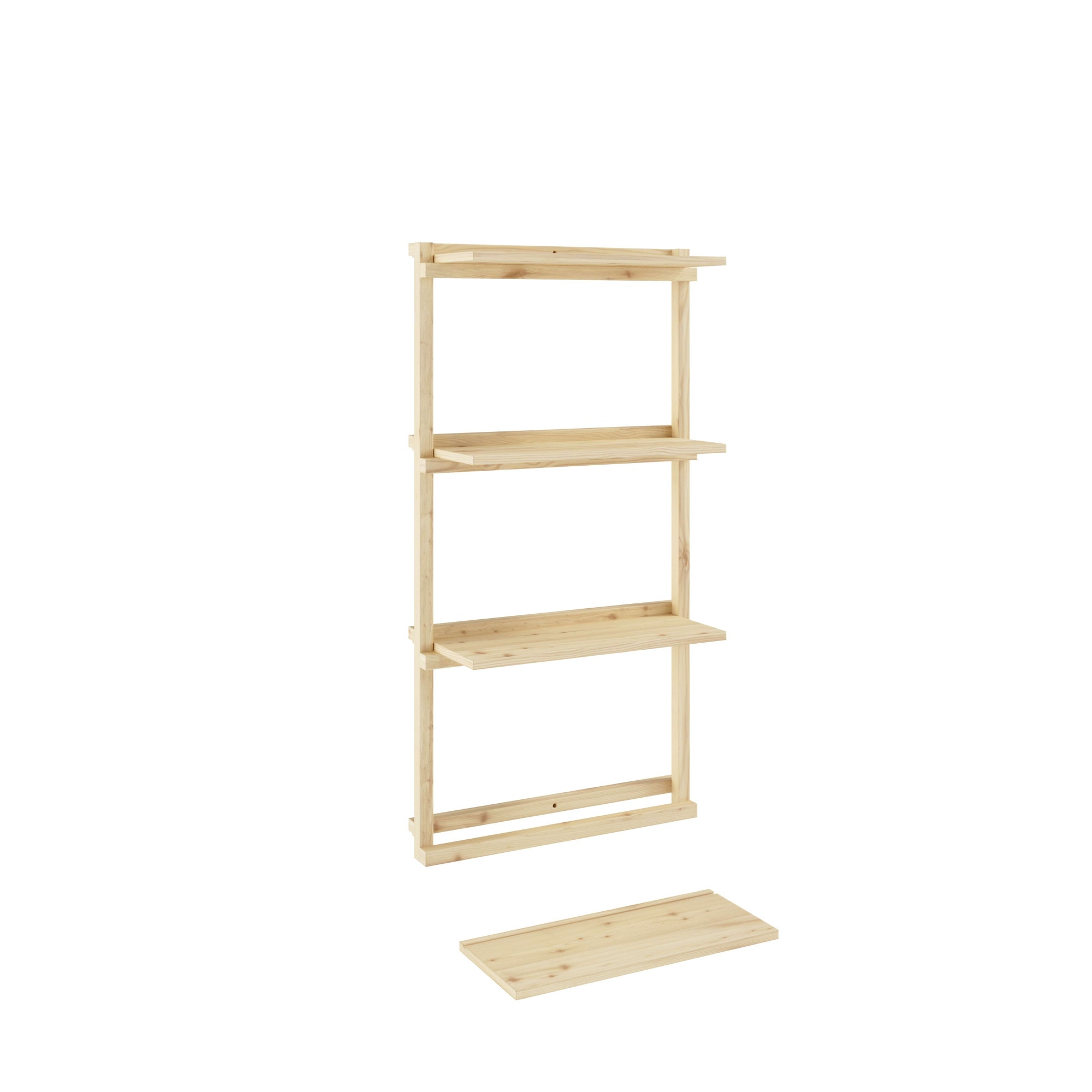 Karup Design Wandregal »Groove Shelving Narrow, Wandregal, Aufbewahrung, Deko, Platzsparend«, (B/H/T ca: 66x25,5x127cm), inkl. 4 Abnehmbare Regalböden aus FSC®-zertifiziertem Massivholz