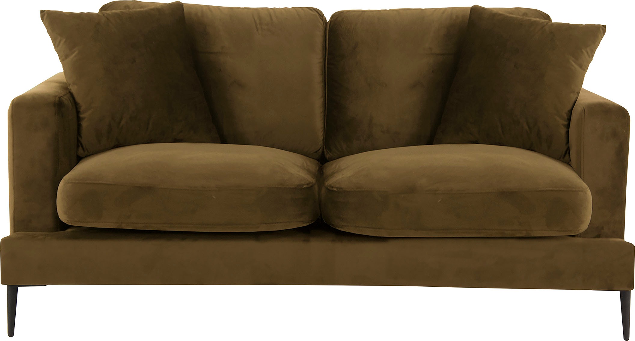 Leonique 2-Sitzer »Cozy elegantes Designsofa, Maße B/T/H: 151/97/80 cm«, mit losen Kissen und Metallbeinen