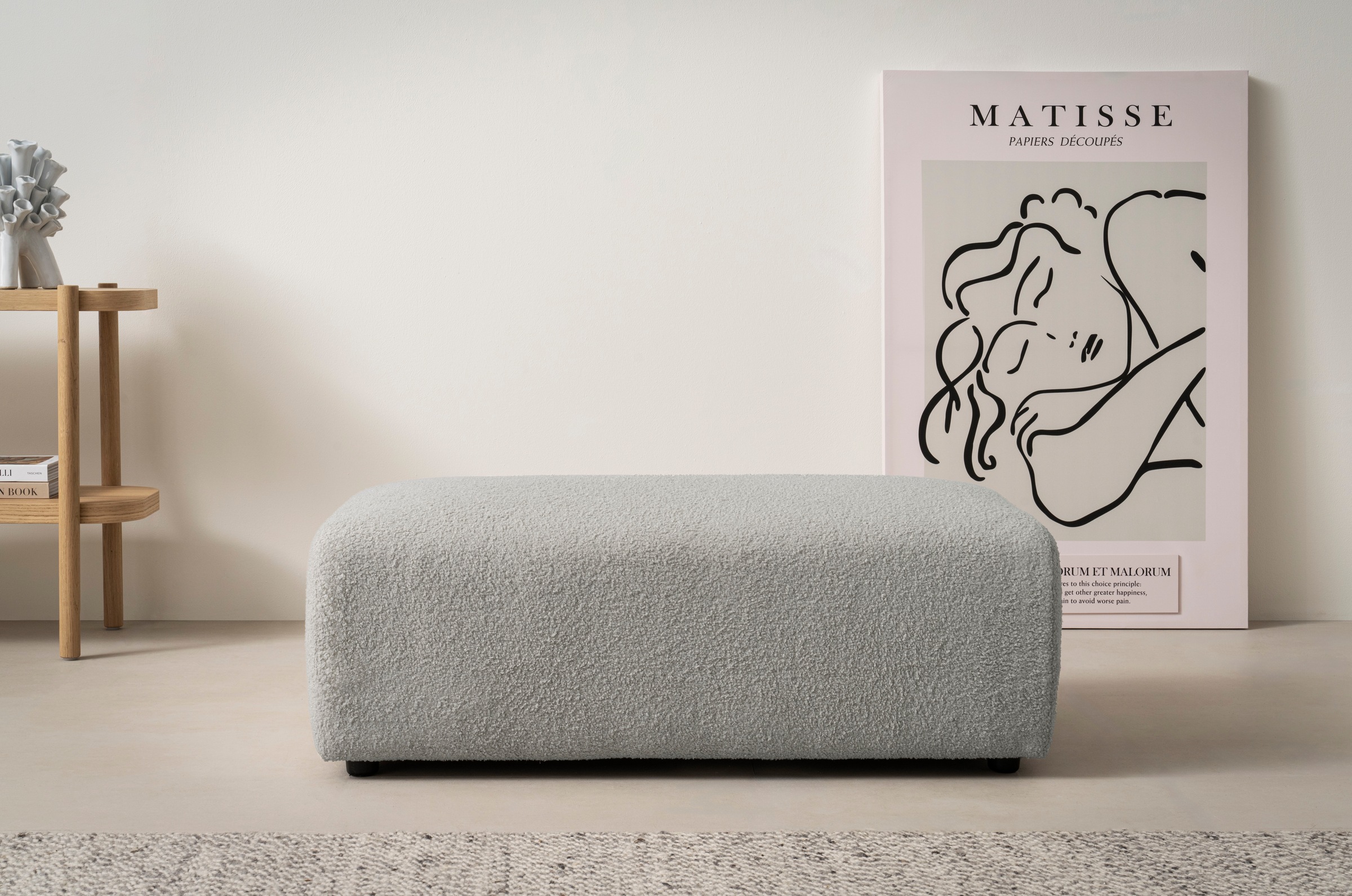 Home affaire Hocker "BAKELS, Polsterhocker in Cord oder Boucle-Stoff" zur S günstig online kaufen