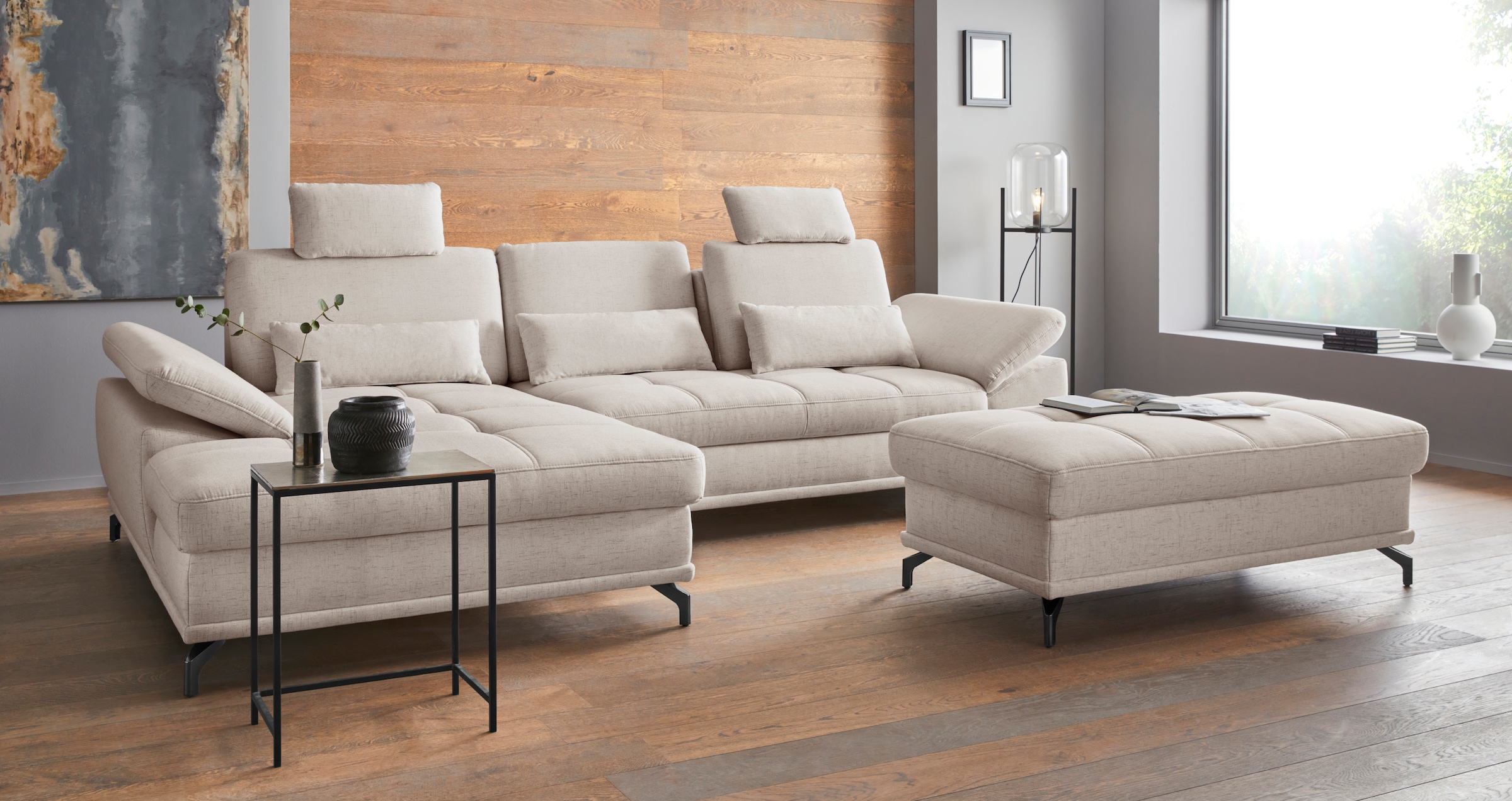 OTTO home Ecksofa "Costello L-Form, B: 301 cm mit Sitztiefen-, Armteilverst günstig online kaufen