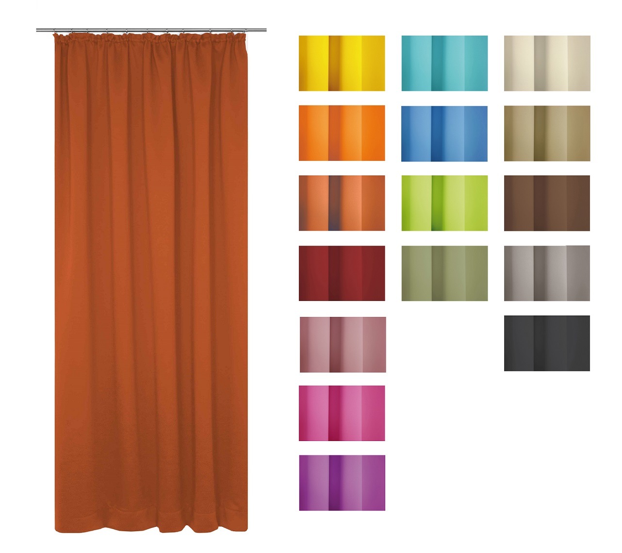 Thumbnail - Wirth Vorhang "Dim out" Kräuselband 1 Stk. tlg. nach Maß