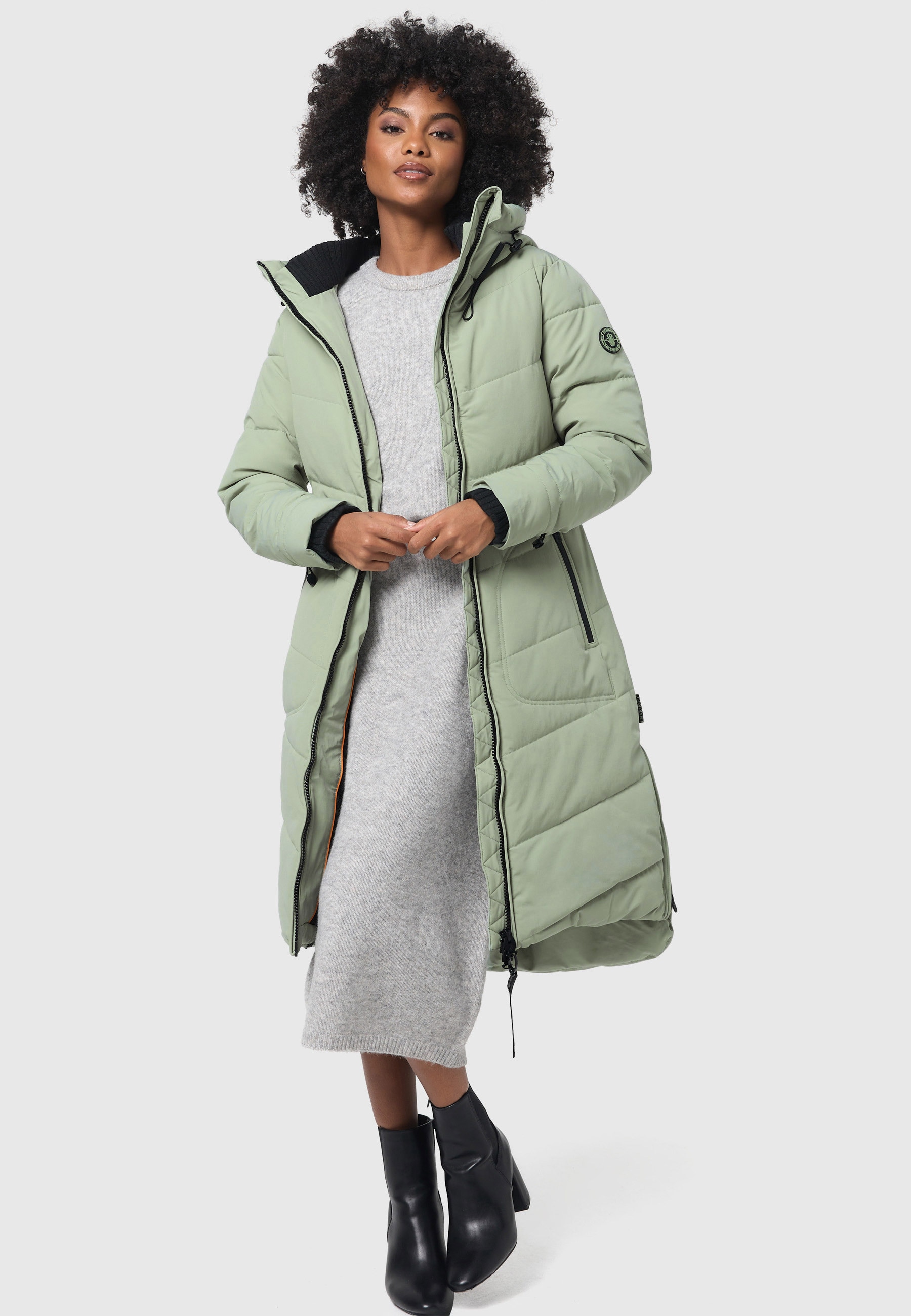 Marikoo Winterjacke "Benikoo", langer Winter Mantel gesteppt