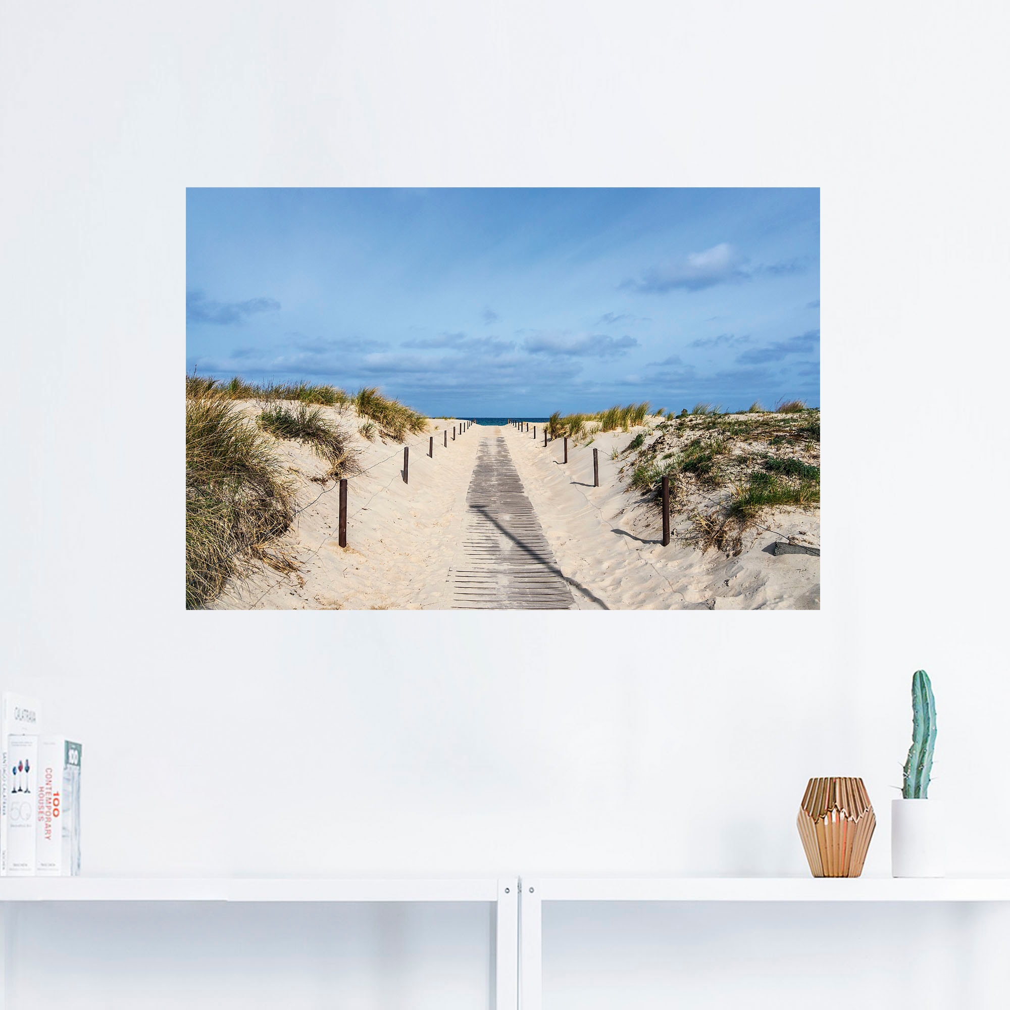 Artland Wandbild »Strandaufgang an Küste der Ostsee«, Strandbilder, (1 St.), als Alubild, Outdoorbild, Leinwandbild, Poster, Wandaufkleber
