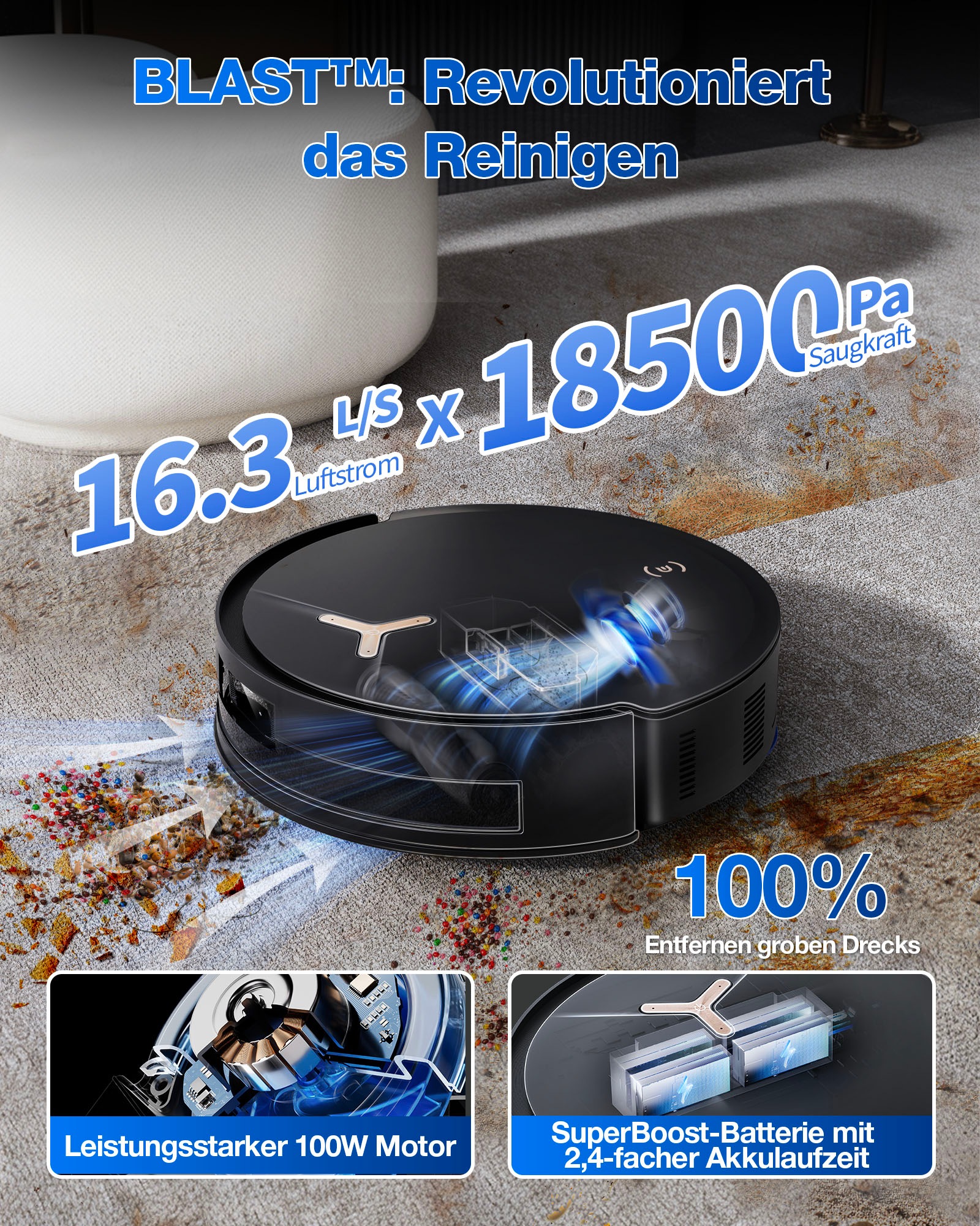 ECOVACS Saugroboter "mit Wischfunktion, DEEBOT T50 MAX PRO OMNI Gen2" günstig online kaufen