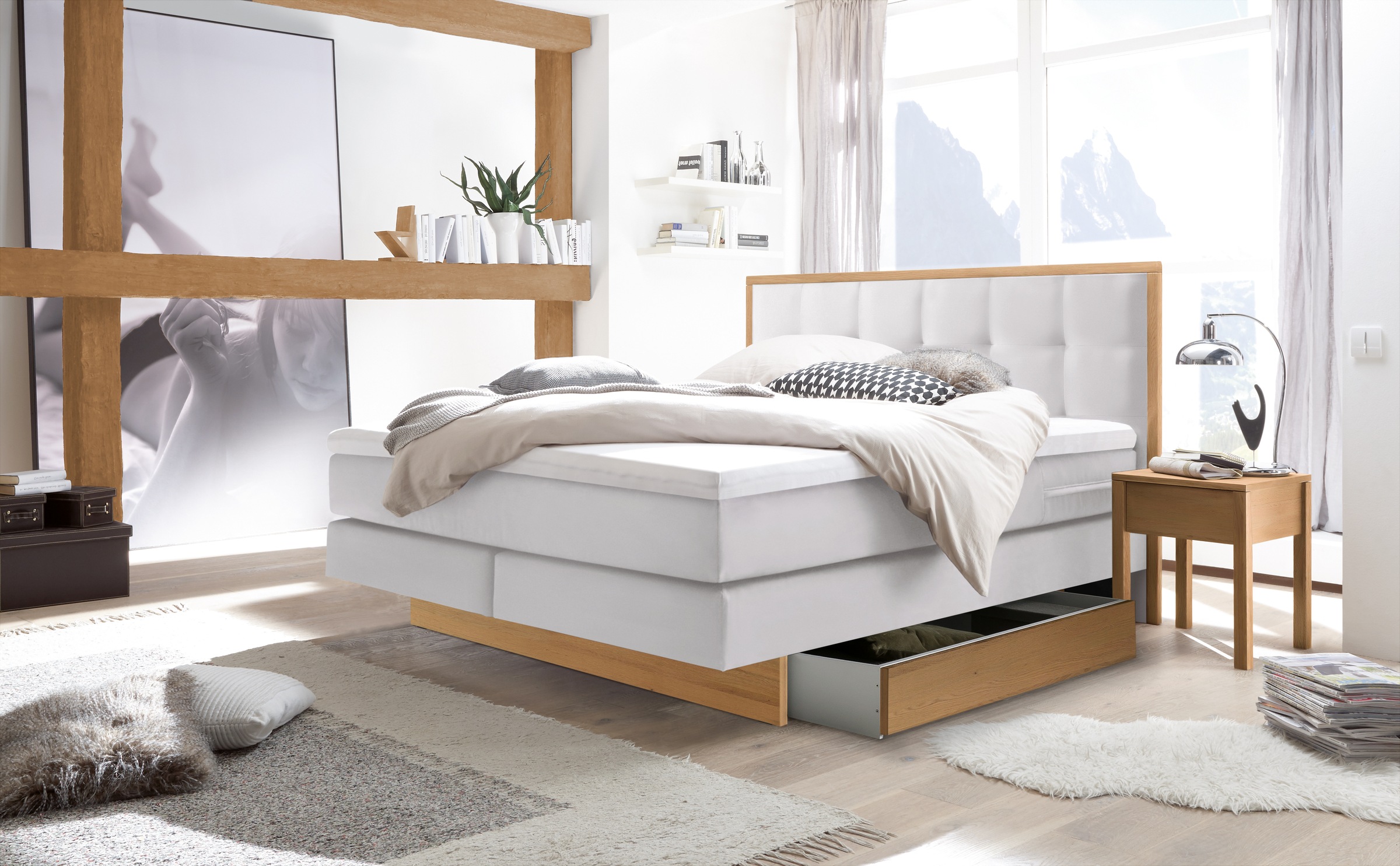 HASENA Boxspringbett "Ottawa" inkl. 2 Bettkästen mit gedämpftem Selbsteinzu günstig online kaufen