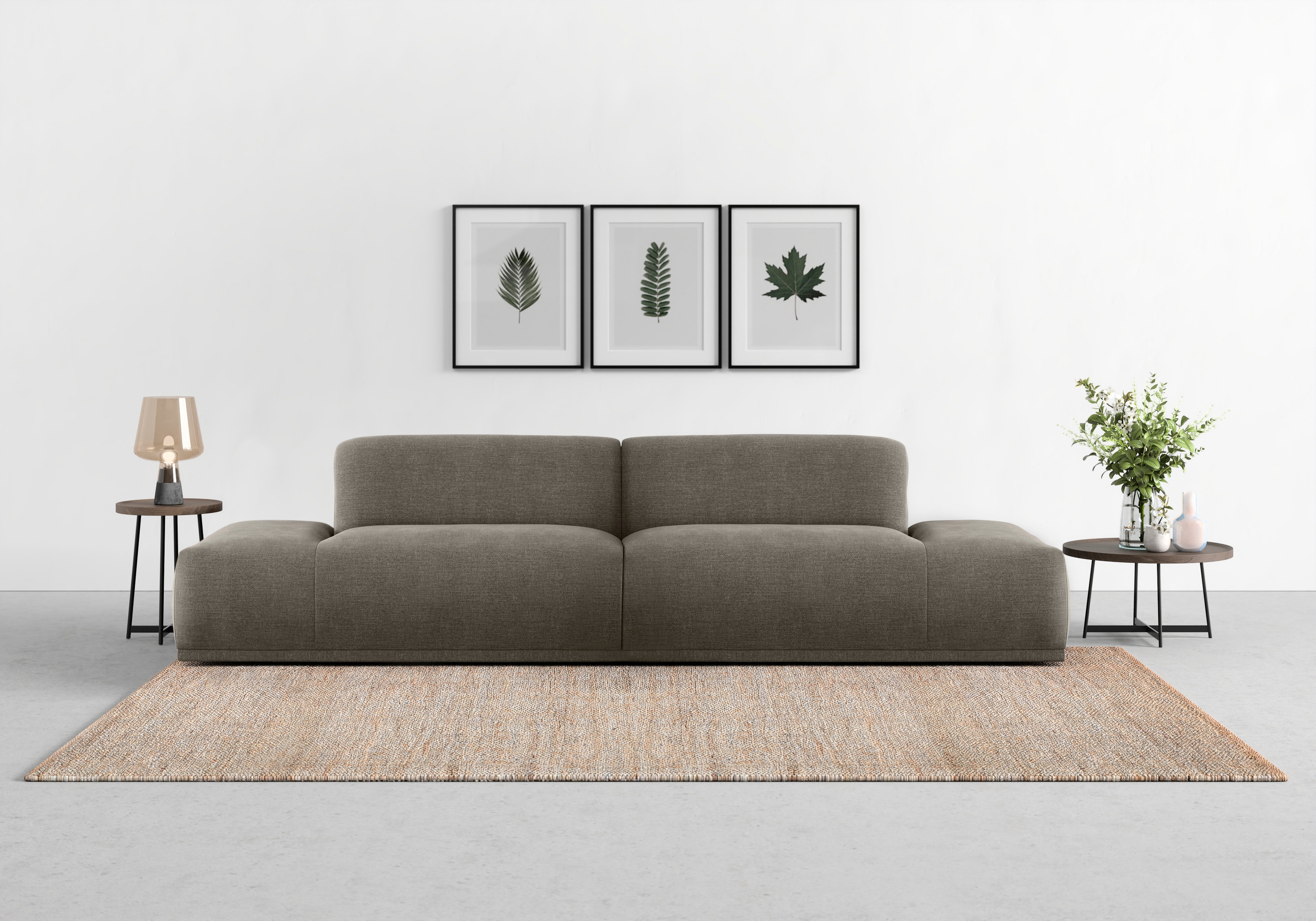 TRENDMANUFAKTUR Big-Sofa "Braga Japandi-Design, toller Sitzkomfort, Designsofa" in moderner Optik, mit hochwertigem Kaltschaum