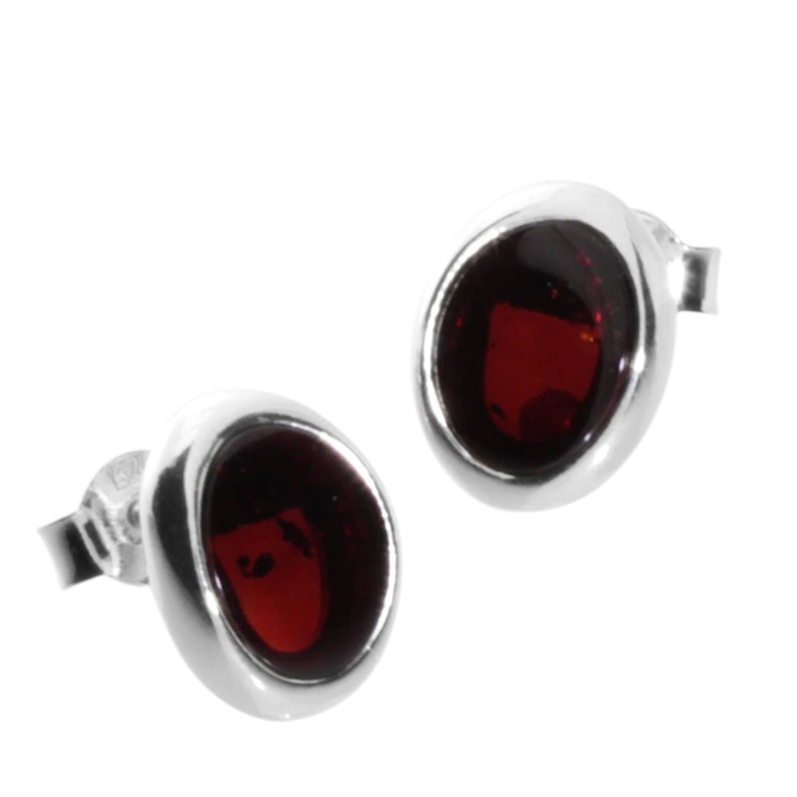 OSTSEE-SCHMUCK Damen Paar Ohrstecker "Ostsee-Schmuck Ohrstecker Helli Ohrstecker Helli", 12x10mm, Silber 925 (Sterlingsilber), weiß, Silber 925