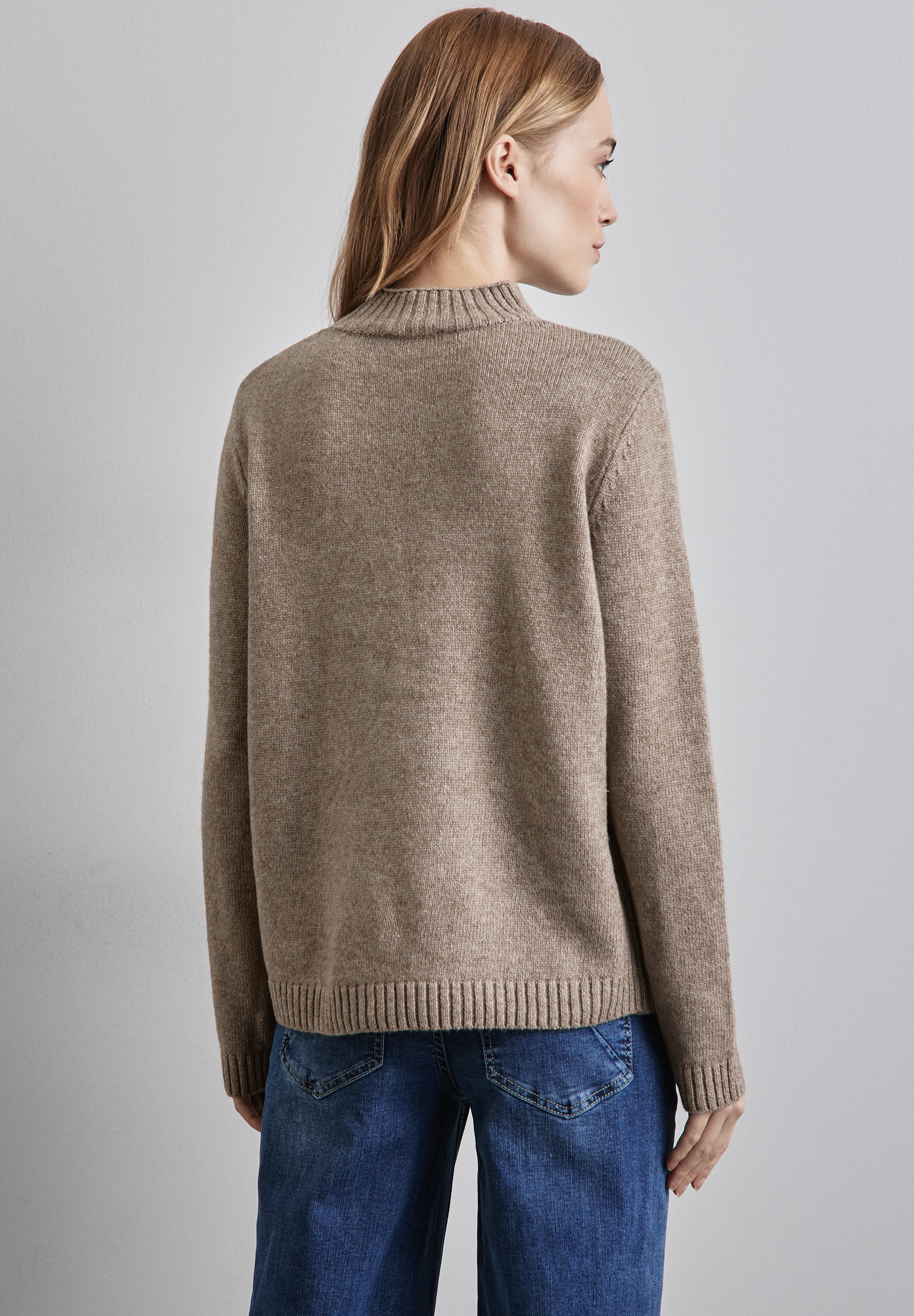 STREET ONE Strickpullover - Damen Strickpullover - Turtleneck, Langarm, Ang günstig online kaufen