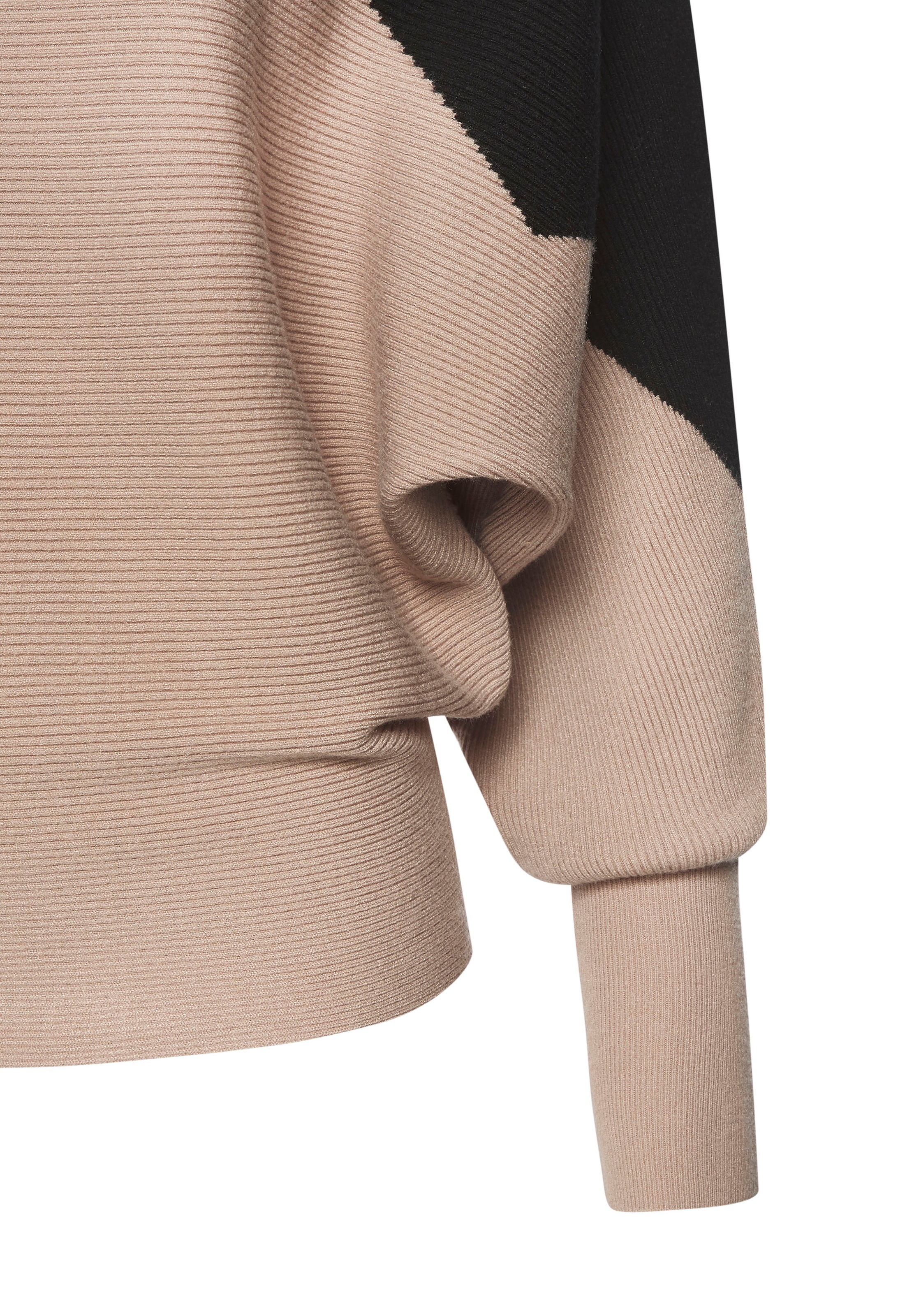 LASCANA Knit Pullover Black/Sand 40/42 3