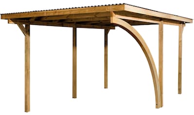 weka Einzelcarport »606 A Gr.1«, Holz, 250 cm, braun, mit Rundbogen kaufen
