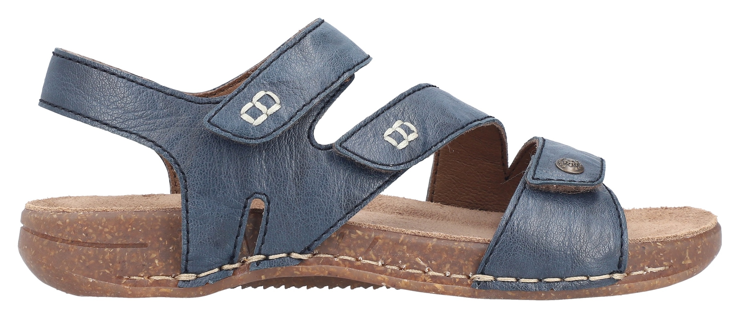 Rieker Sandale, Sommerschuh, Sandalette mit praktischen Klettverschlüssen