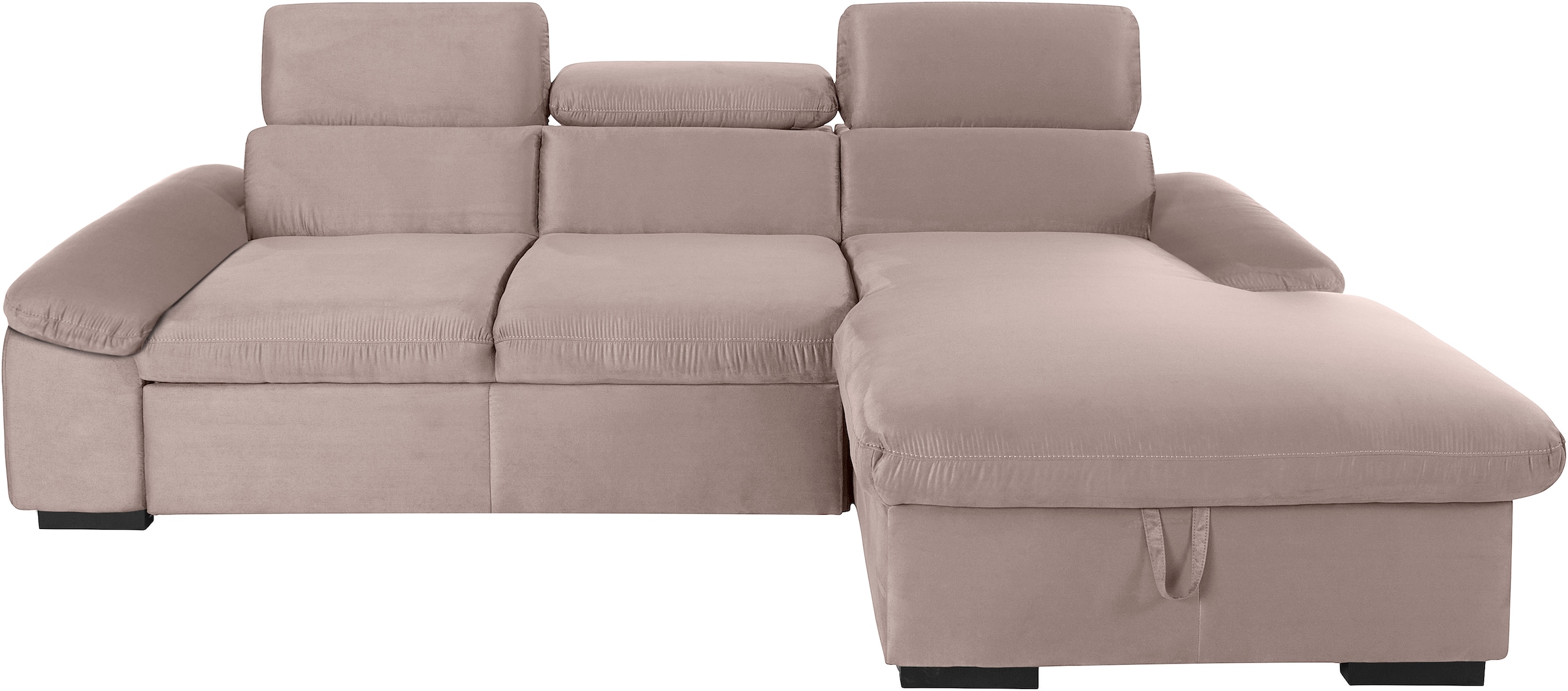 COTTA Ecksofa "Lola L-Form mit Kopfteilfunktion & Hocker" wahlweise mit Bet günstig online kaufen