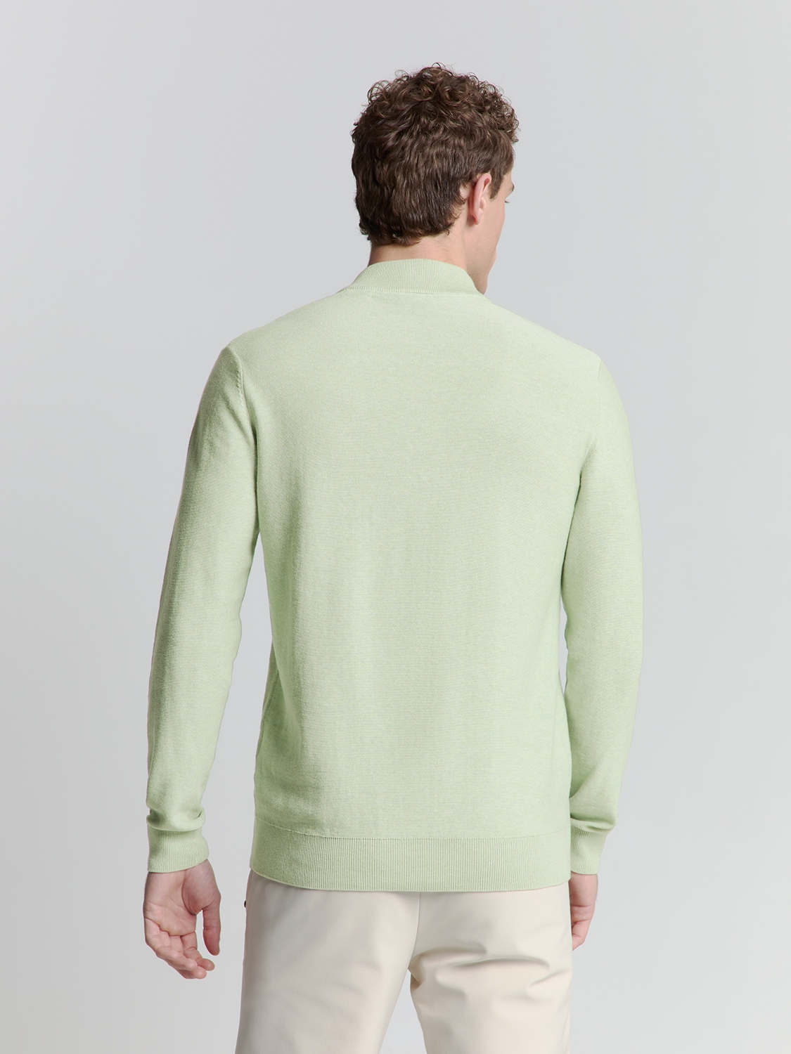 NO EXCESS Rundhalspullover »No Excess Halber Reißverschluss Pullover«