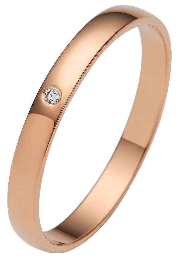 Firetti Trauring »Schmuck Geschenk Gold Hochzeit Ehering Trauring "LIEBE"«, Made in Germany, wahlweise mit oder ohne Brillant