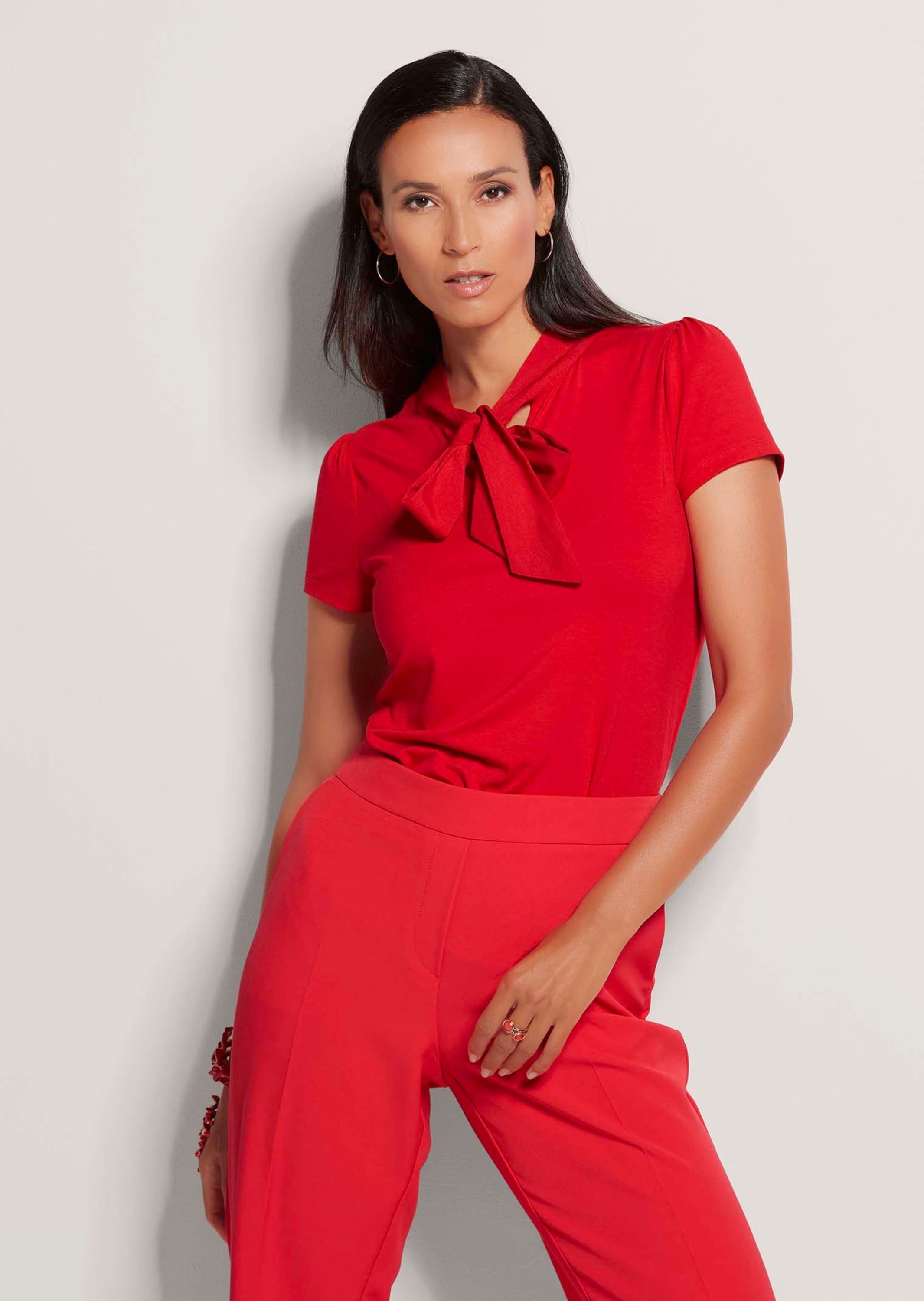 MADELEINE Kurzarmshirt »Blusenshirt Kurzarmoberteil mit Schluppe«