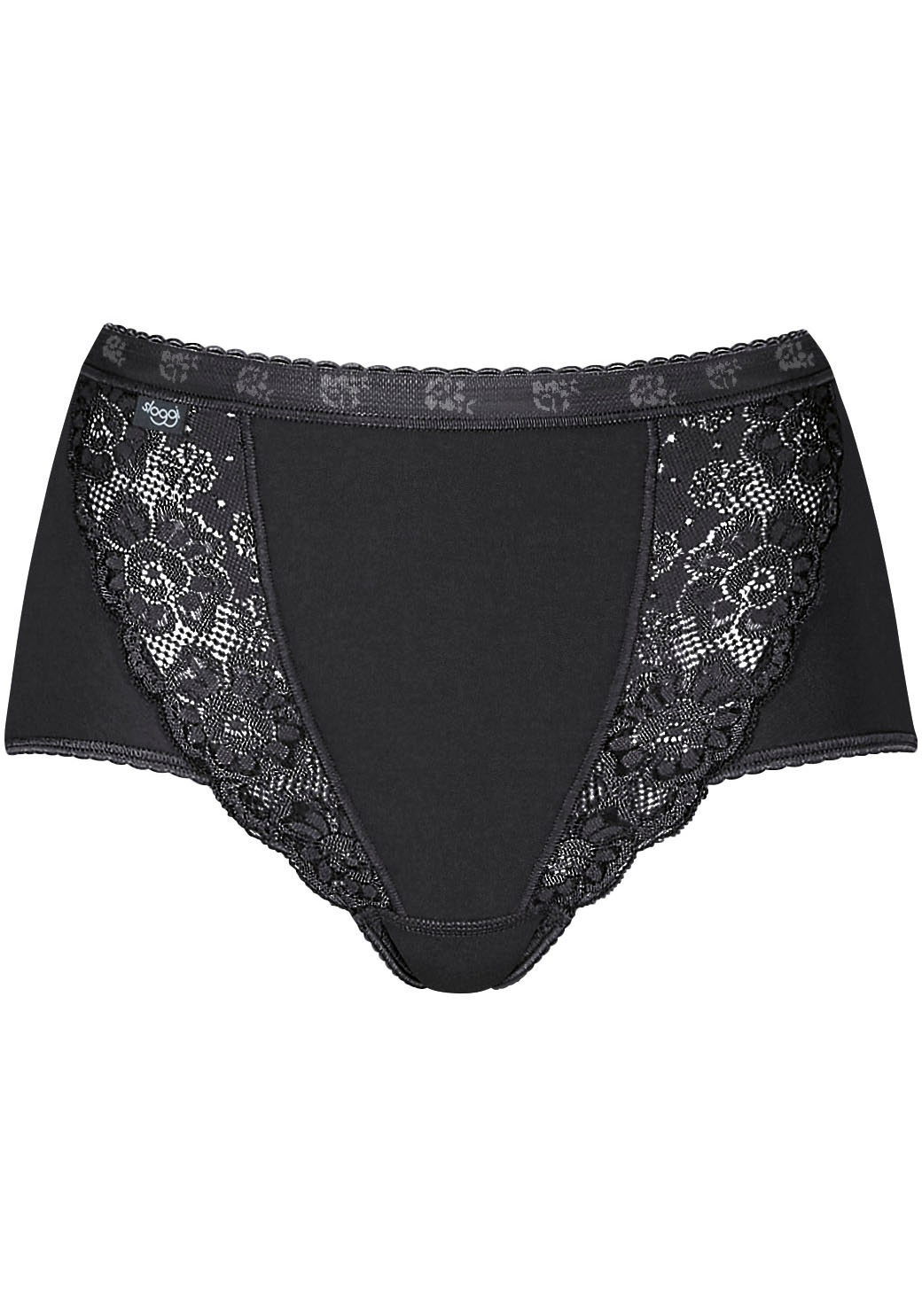 sloggi Maxislip "Chic", (4er Pack), elastische Spitzeneinsätze, feminin, Ba günstig online kaufen