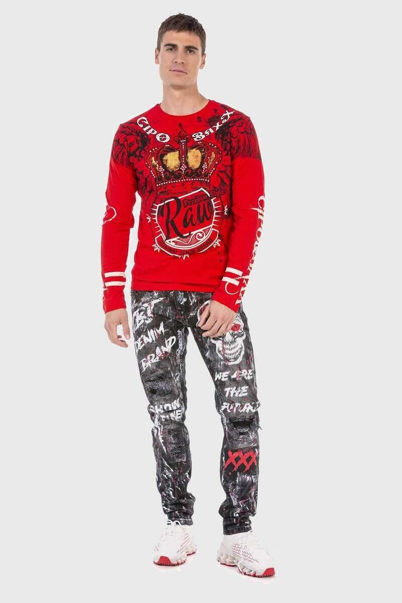 Cipo & Baxx T-Shirt »Sweatshirts«, mit coolem Print