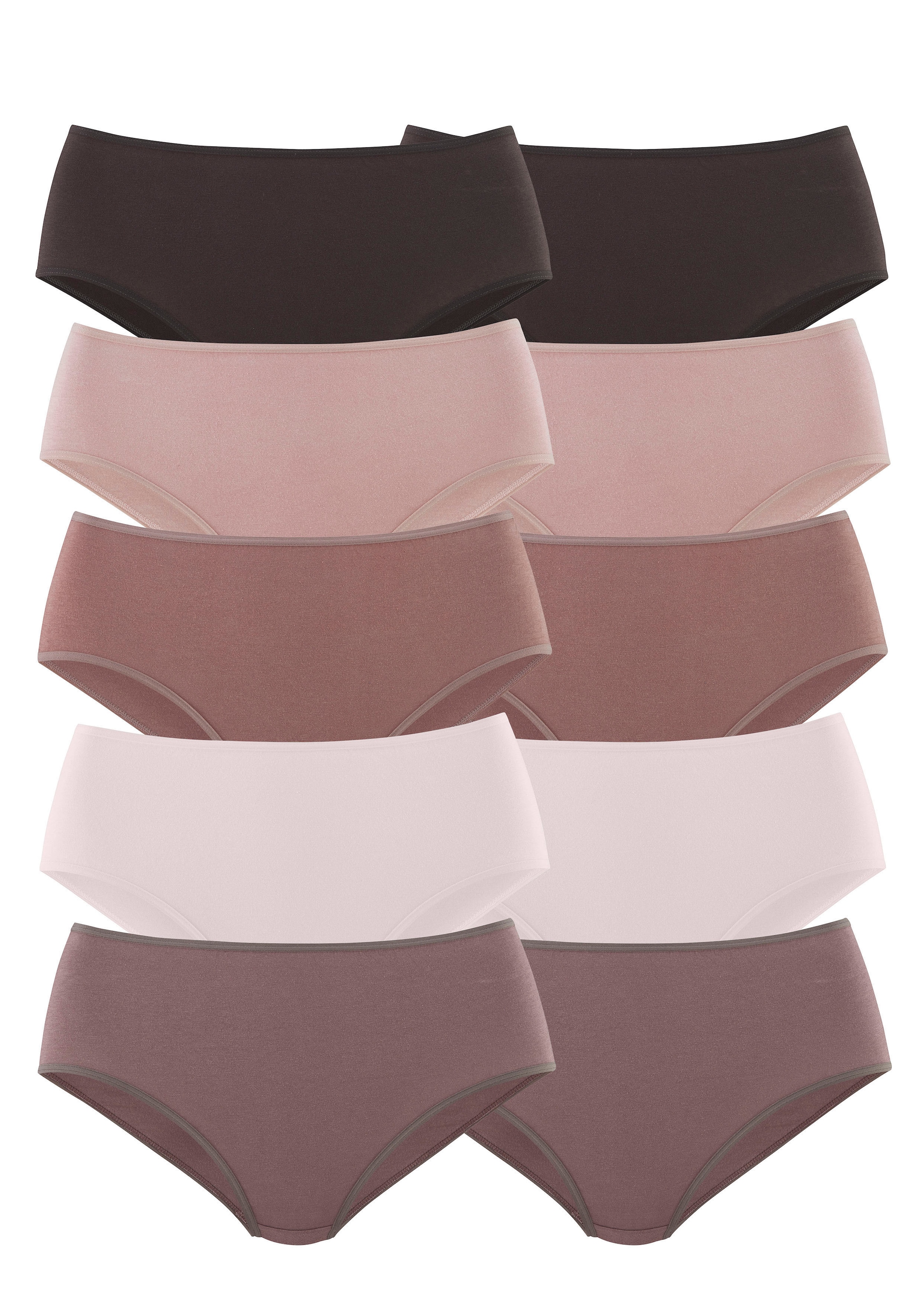 petite fleur by Lascana Hüftslip 10er-Pack, aus elastischer Baumwolle