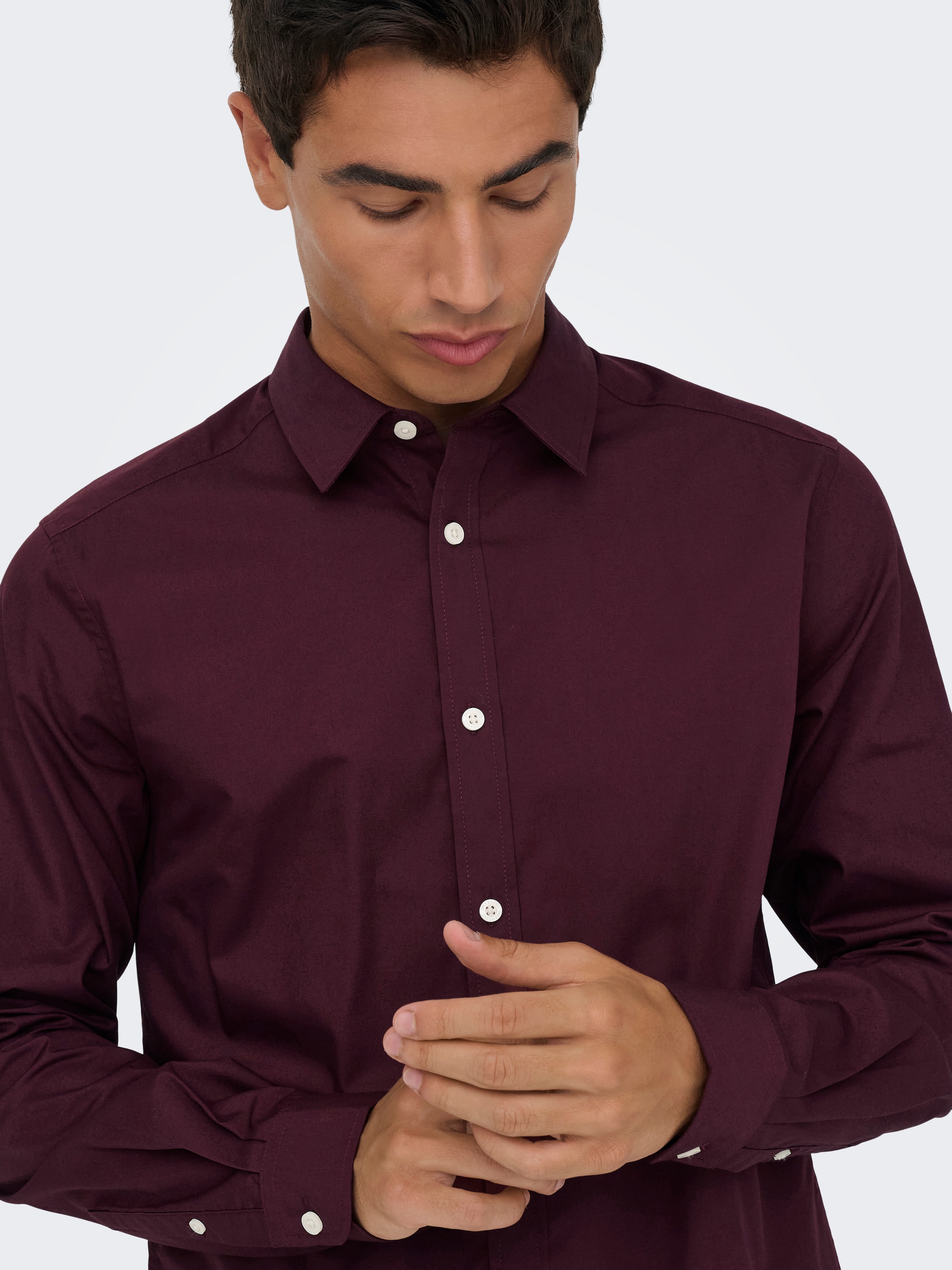 ONLY & SONS Langarmhemd »ONSFLORIAN LIFE LS POPLIN SHIRT OTL«