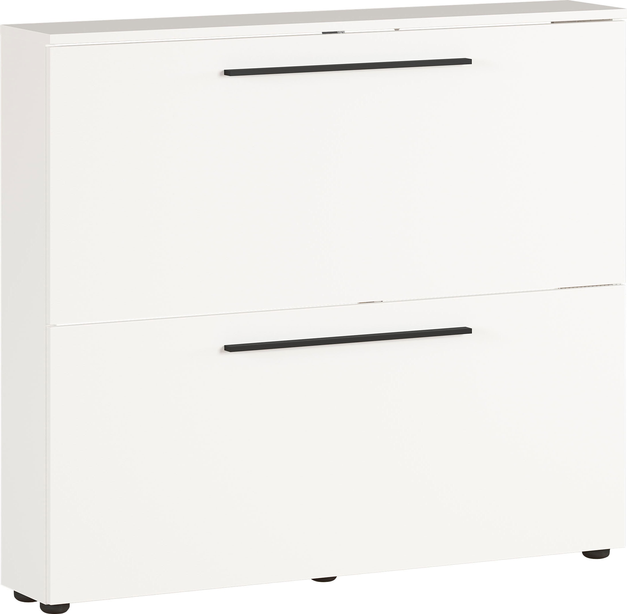 GERMANIA Schuhschrank "Utah Schuhschrank in 2 Breiten, mit 2 oder 3 Klappen" Tiefe 19cm, ideal für schmale Flure, Metallschuhkörbe, Made in Germany