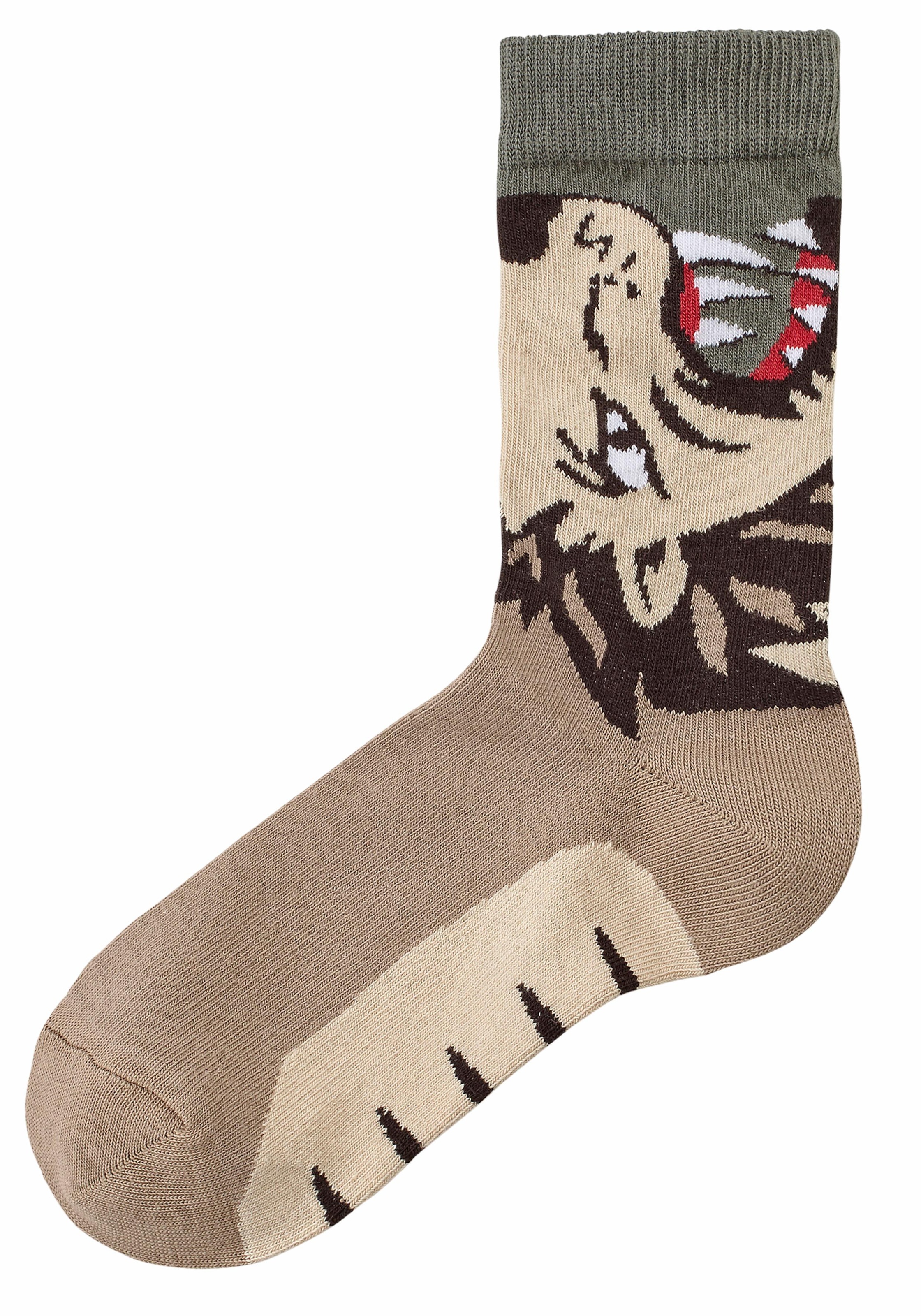 Socken, (Packung, 5 Paar), mit Tiermotiven