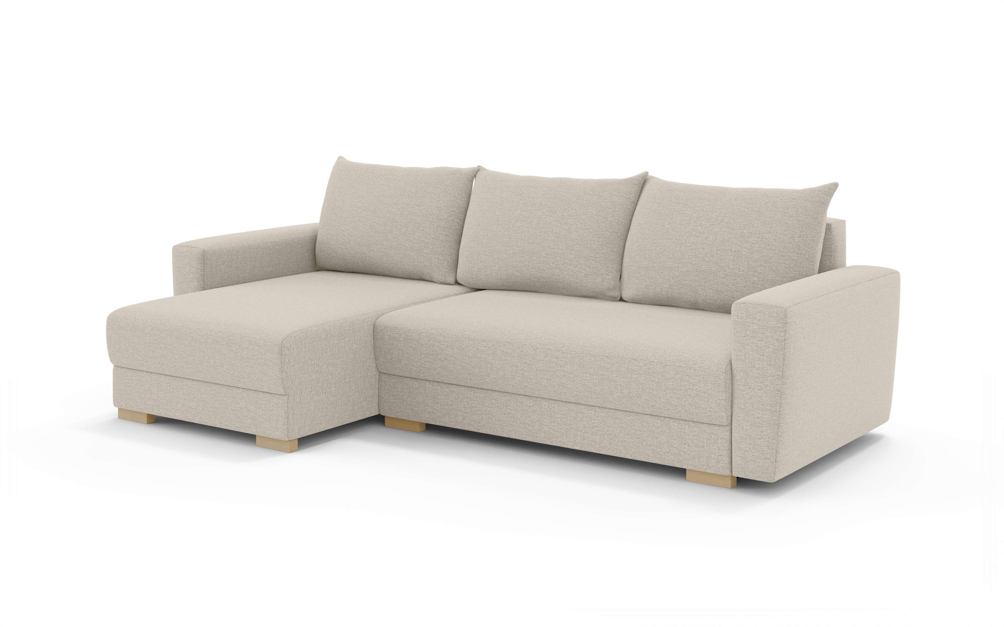 INOSIGN Ecksofa »MAGHERA universell Schlafsofa mit Bettkasten, Maße B/T/H: 255/142/84cm«, L-Form mit Recamiere rechts oder links montierbar, hoher Sitzkomfort