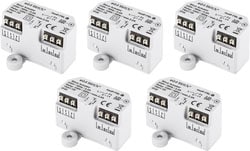 HOMEMATIC IP Smart-Home-Steuerelement "Jalousieaktor - Unterputz 5er Set", B:5,4cm H:3,3cm T:4,1cm, weiß, Smart-Home-Stationen