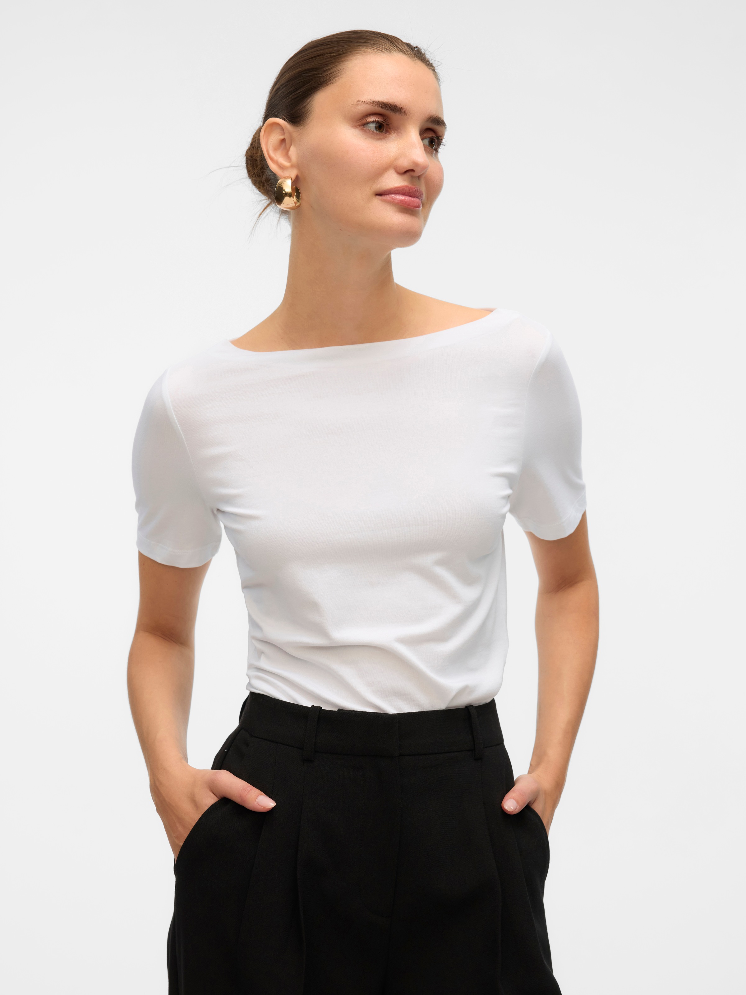 Vero Moda Kurzarmshirt "VMPANDA MODAL S/S TOP NOOS" günstig online kaufen