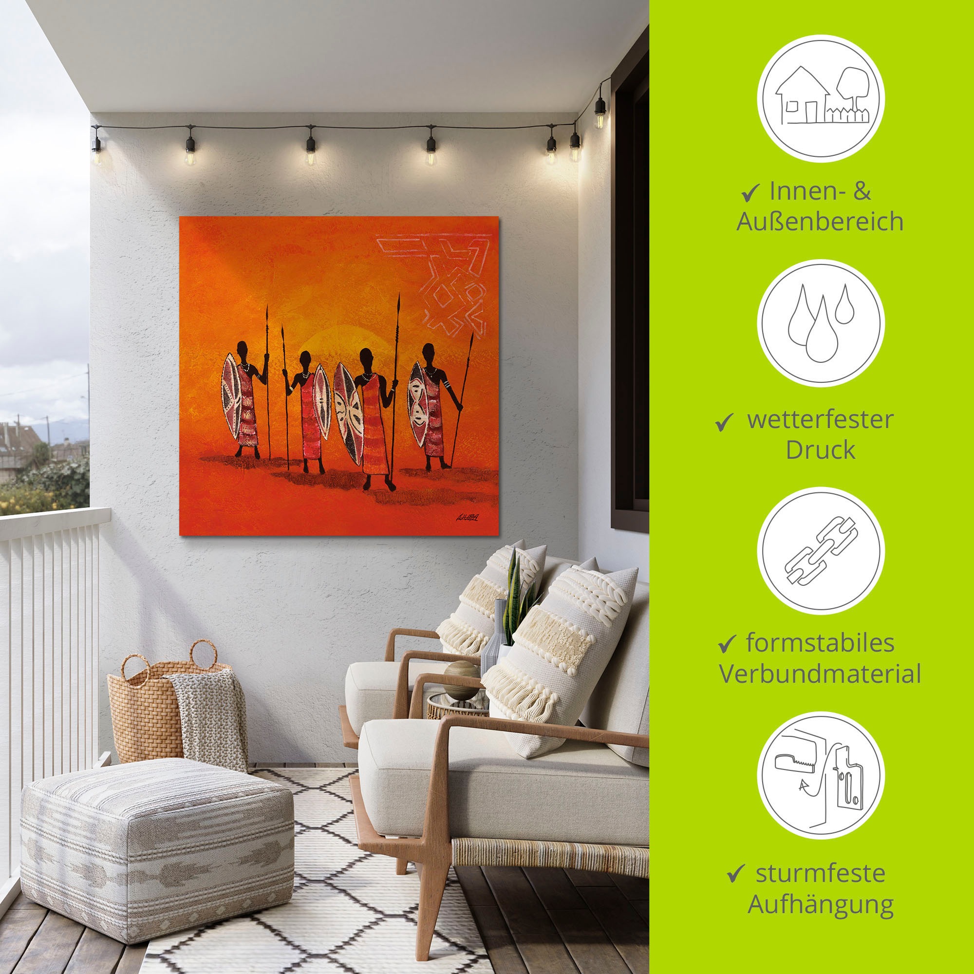 Artland Wandbild »Afrikanische Männer«, Mann, (1 St.), als Alubild, Outdoorbild, Poster in verschied. Größen