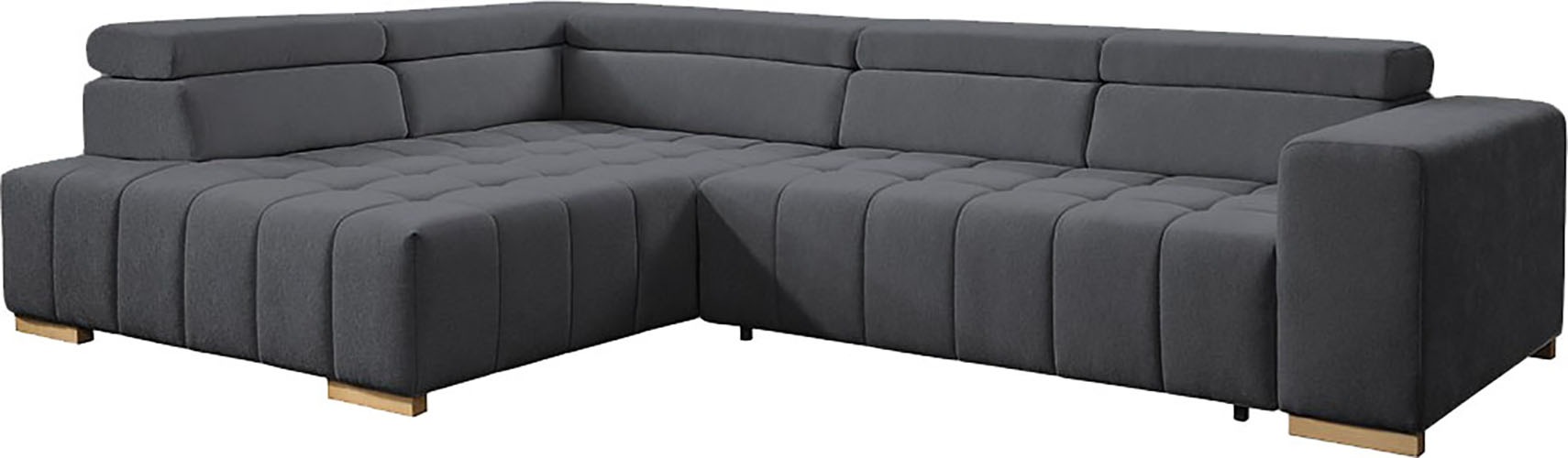 Thumbnail - exxpo - sofa fashion Ecksofa "Elianos, hoher Sitzkomfort, aufwendige Kreuzsteppung im Sitz, L-Form" Kopfteile & Sitztief...
