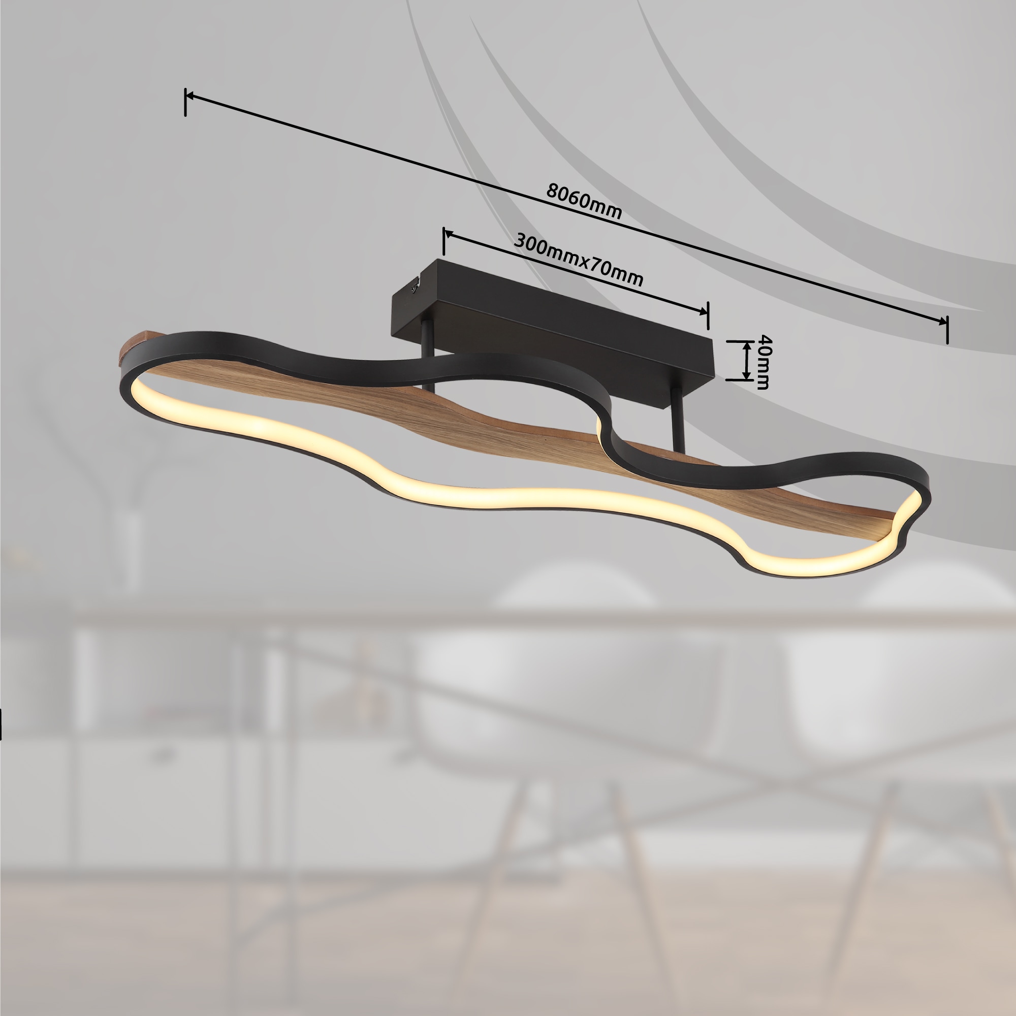 GLOBO LIGHTING LED Deckenleuchte »BEZZY«, Leuchtmittel LED-Modul | LED fest integriert, Deckenlampe/Wohnzimmer/Schlafzimmer/modern