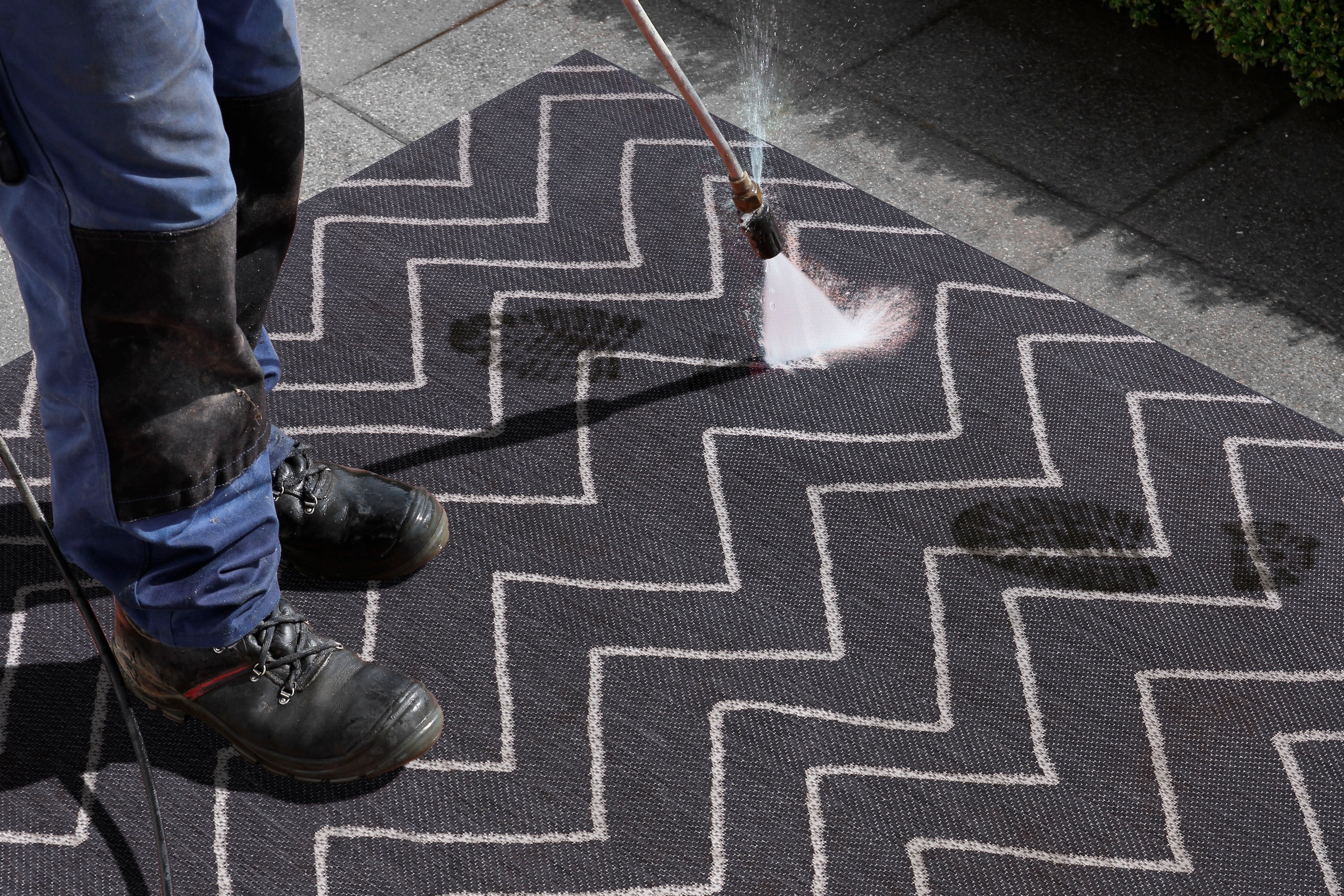 my home Teppich »Mailin«, rechteckig, 3 mm Höhe, In- und Outdoor geeignet, strapazierfähig & pflegeleicht, Flachgewebe