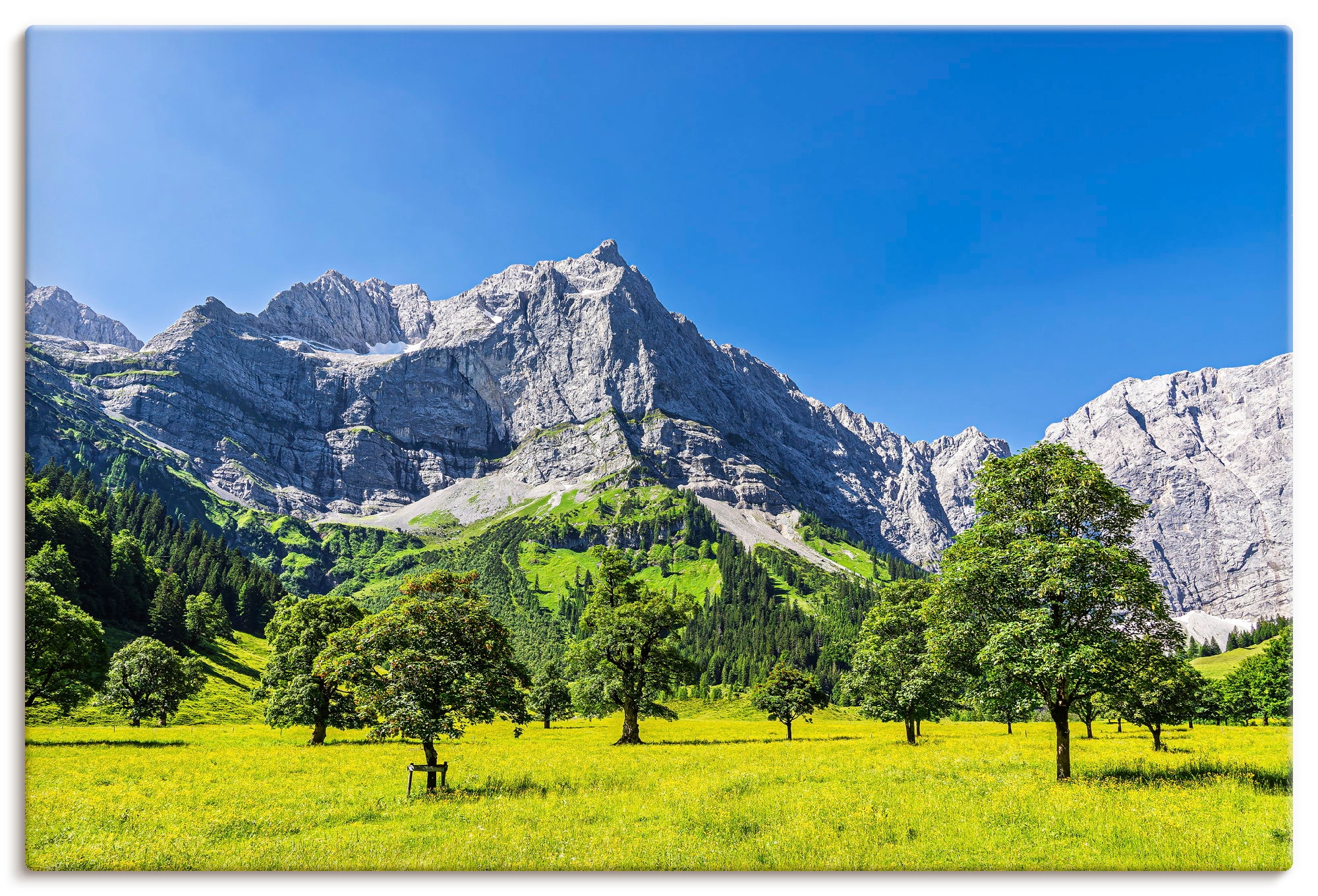 Artland Wandbild "Große Ahornboden im Rißtal in Österreich" 1 Stk. tlg. als Alubild, Leinwandbild, Poster, Wandaufkleber in verschied. Größen