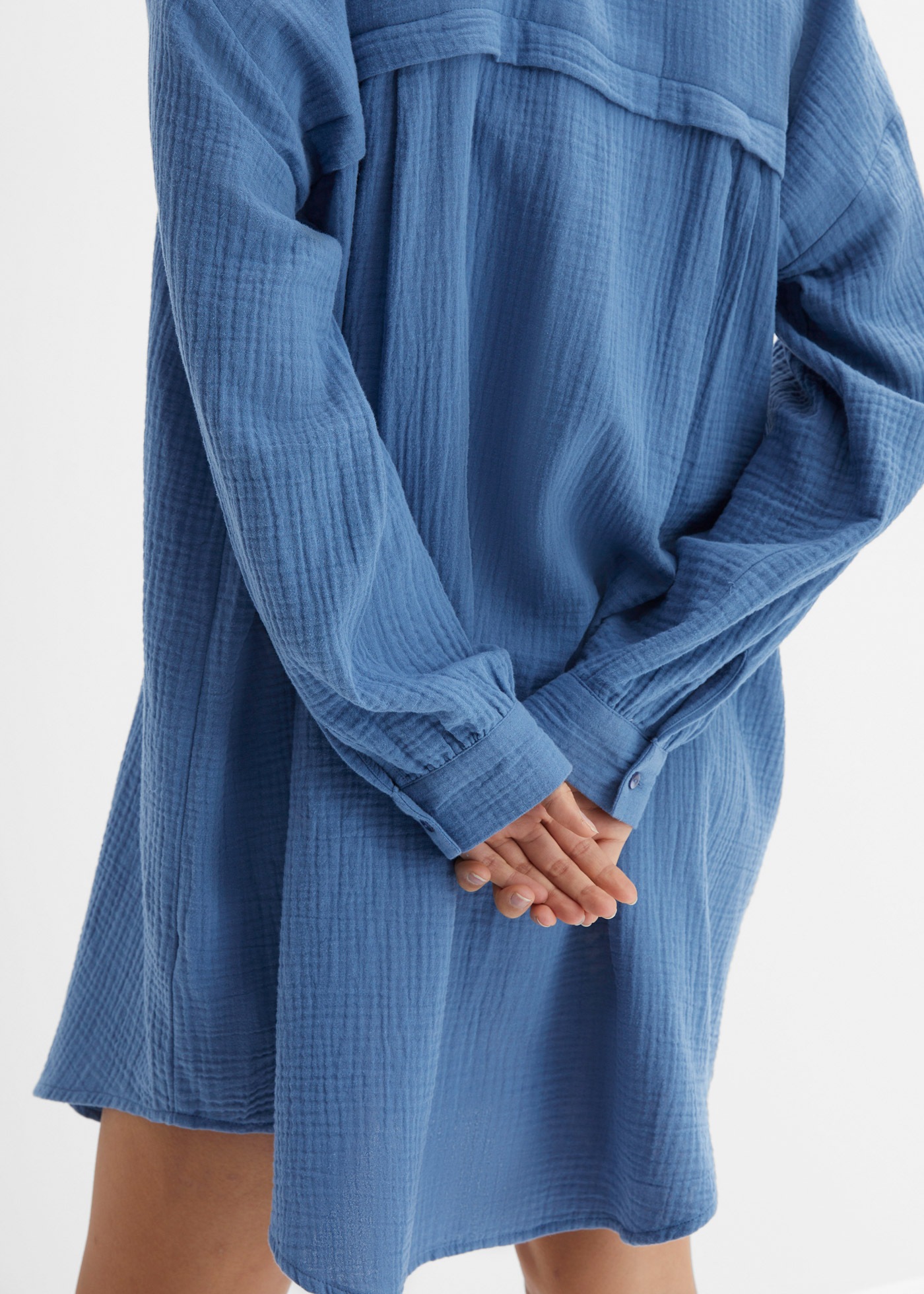 Thumbnail - bonprix Longbluse Oversize-Passform, aus Musselin, mit langem Arm