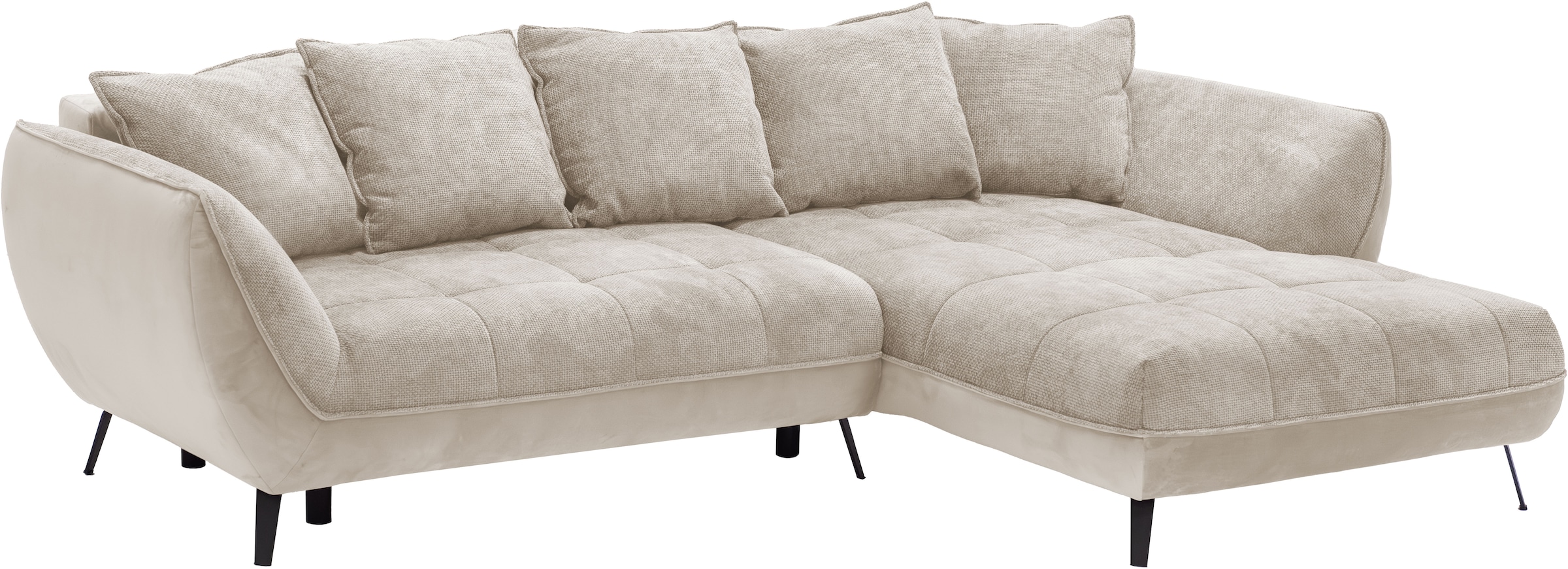 exxpo - sofa fashion Ecksofa »Midway mit einfacher Easy-Lift-Bettfunktion, bequem und modern«, inkl. Bettfunktion und praktischem Bettkasten, L-Form