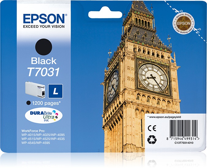 Epson Tintenpatrone »Epson Big Ben Tintenpatrone L Black 1.2k«