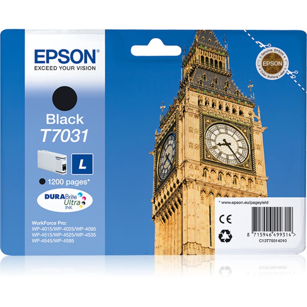 Epson Tintenpatrone »Epson Big Ben Tintenpatrone L Black 1.2k«