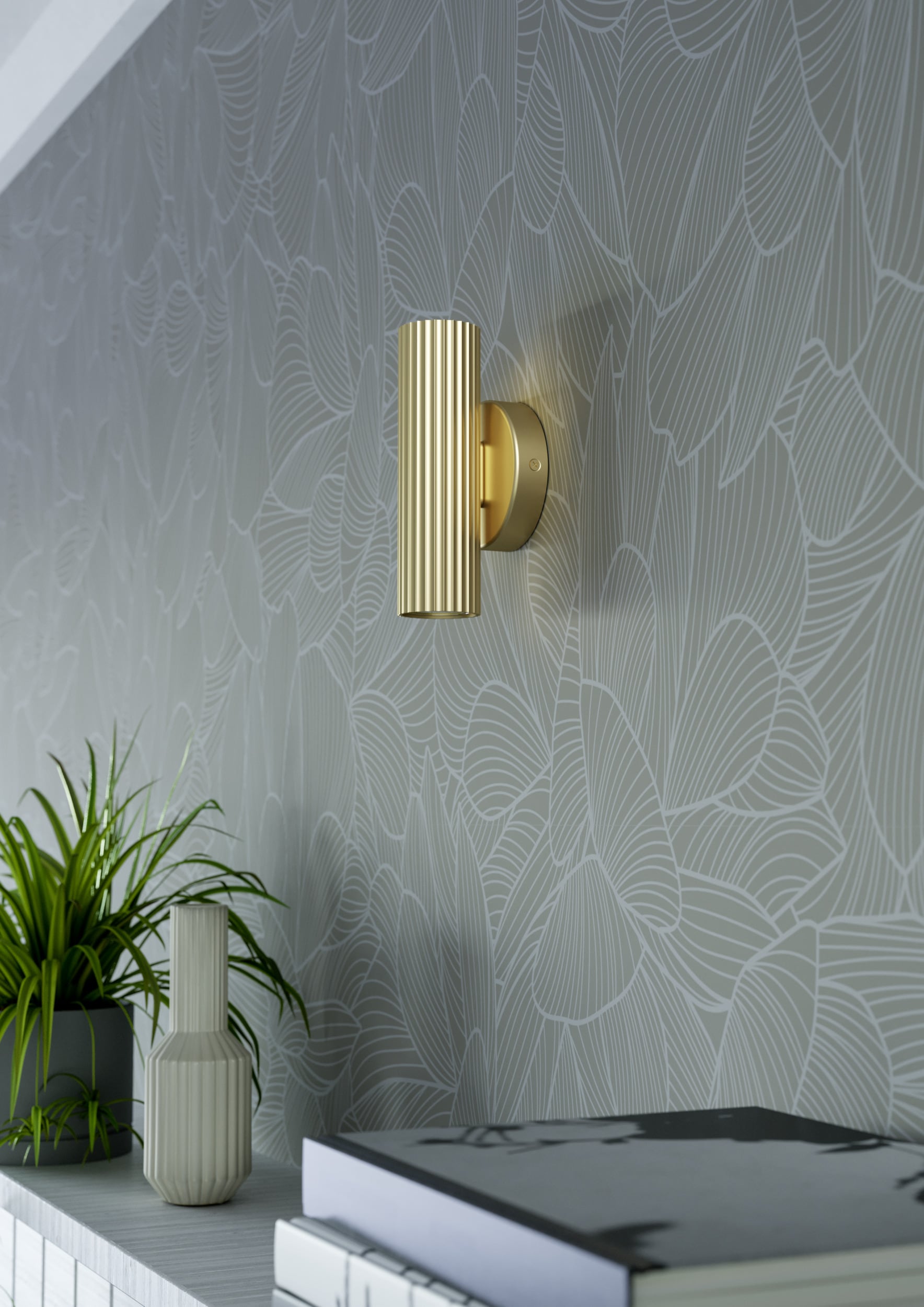 EGLO Wandleuchte »PORTILLO Wandlampe - Alu, Stahl - GU10 - 2X5W - IP20« GU10 1 Stk. Wandstrahler, Wandspot, Wohnzimmer, Flur, L10,5 x H20 x AL8,5 cm