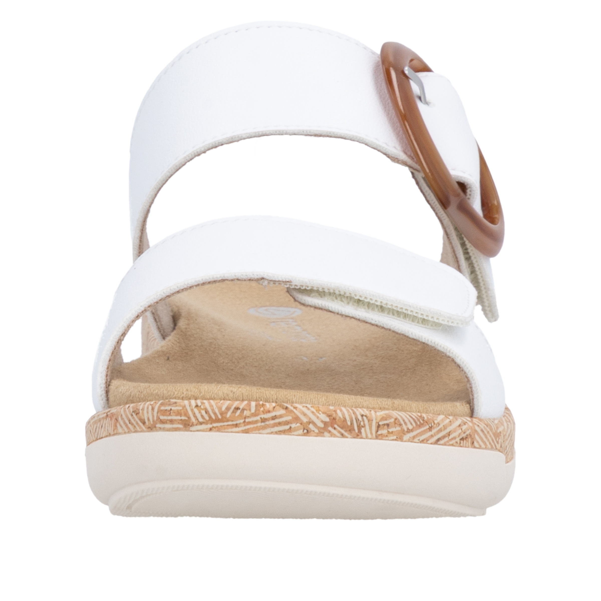 Pantolette REMONTE, Damen, Gr. 39, weiß, Lederimitat, unifarben, Schuhe Pantolette, Keilabsatz, Sommerschuh, Schlupfschuh mit Wechselfußbett 3
