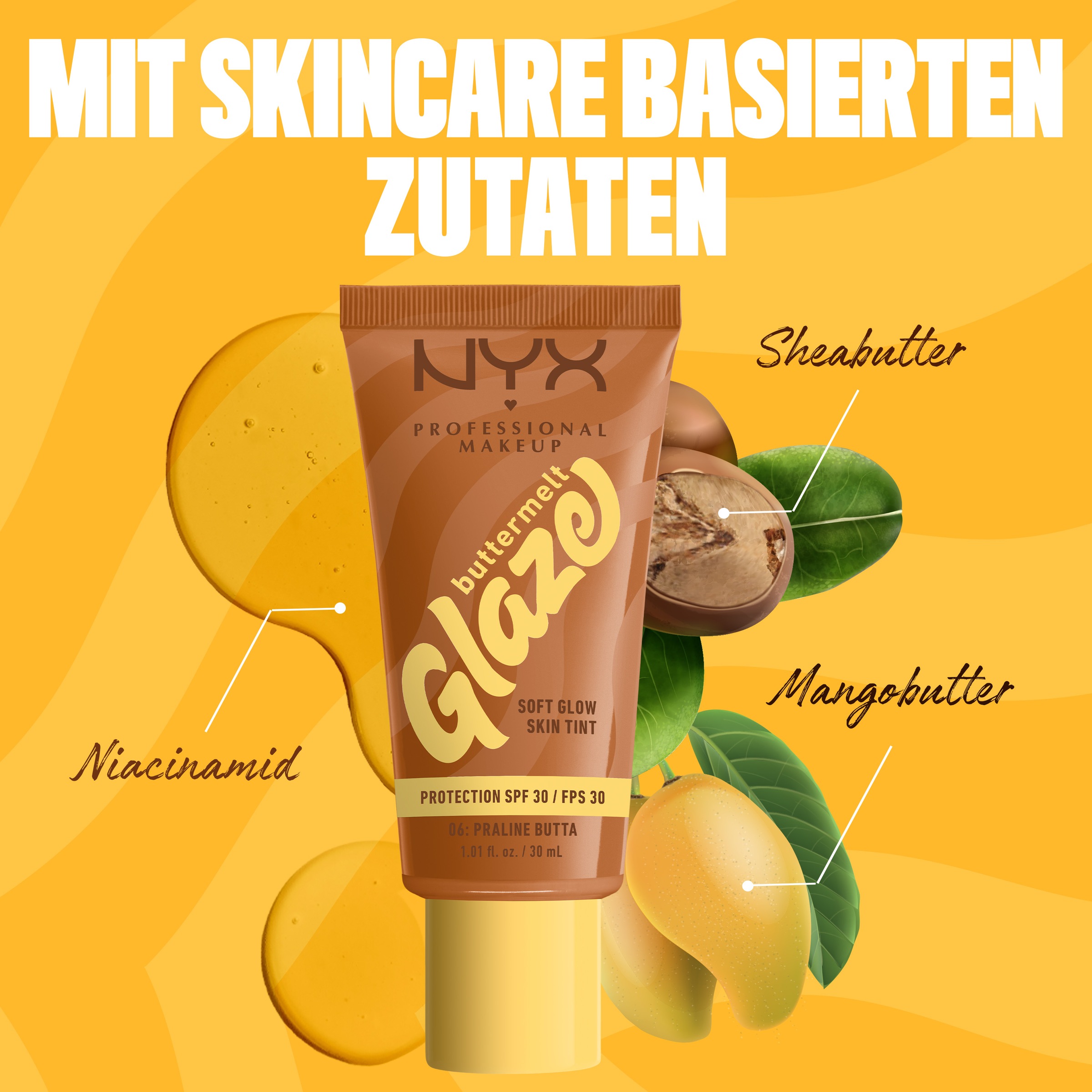 NYX Foundation »NYX Professional Makeup Buttermelt Glaze Foundation LSF 30«
